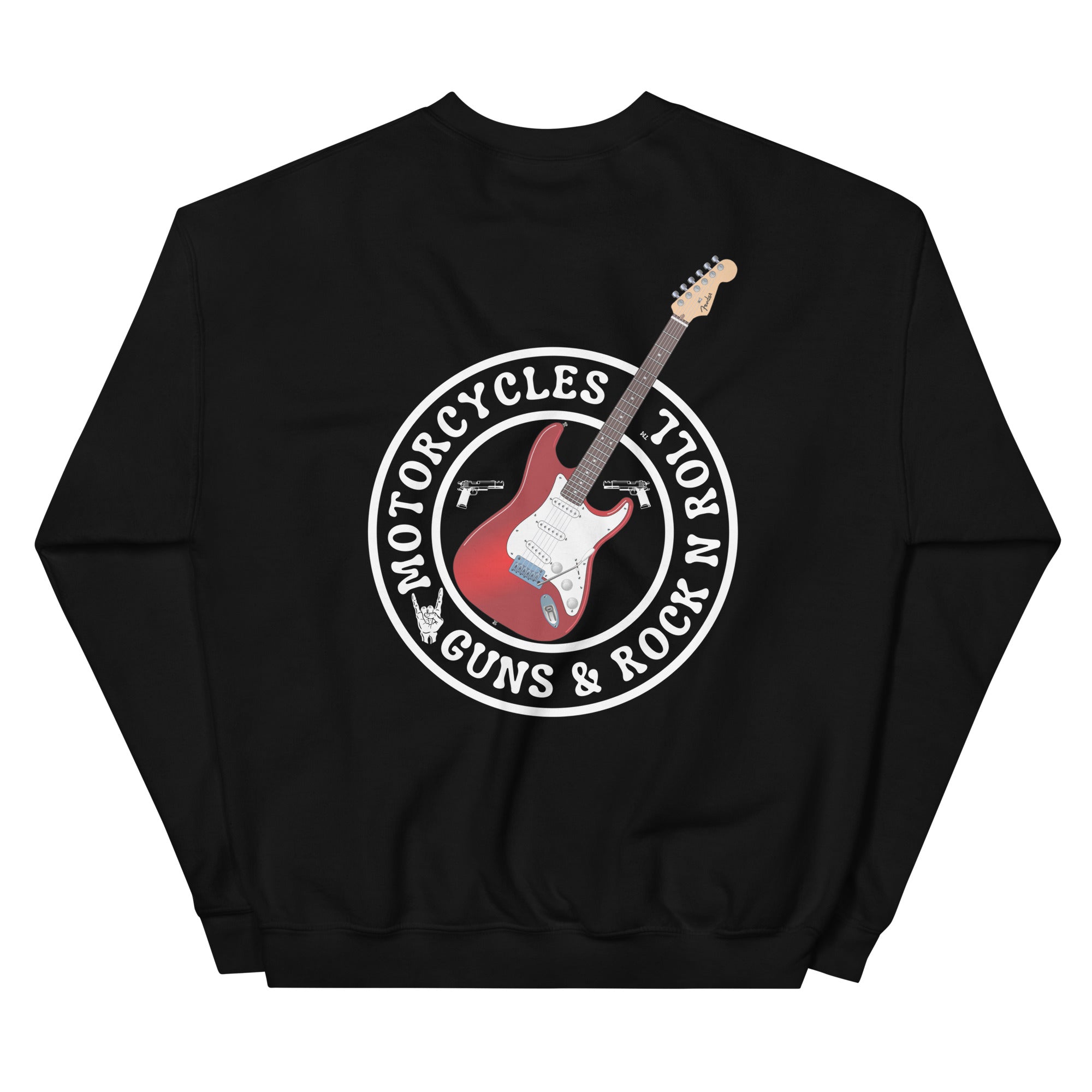 Motorcycles Guns And Rock N Roll Sweatshirt-MGW Clothing