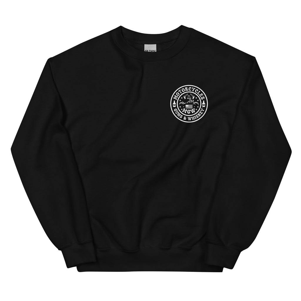 Motorcycles Guns And Whiskey Sweatshirt-MGW Clothing