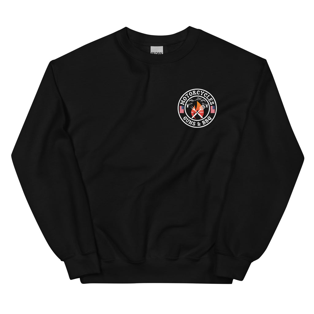Motorcycles Guns And Bbq Sweatshirt-MGW Clothing