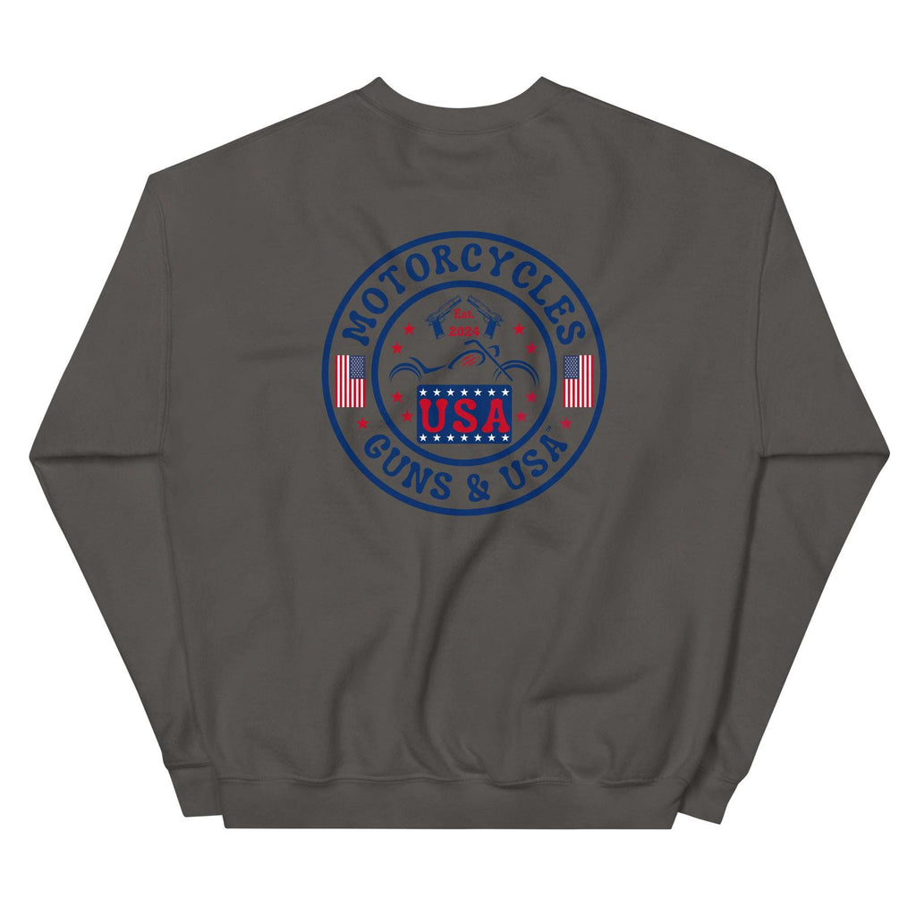 Motorcycles Guns And Usa Sweatshirt - MGW Clothing