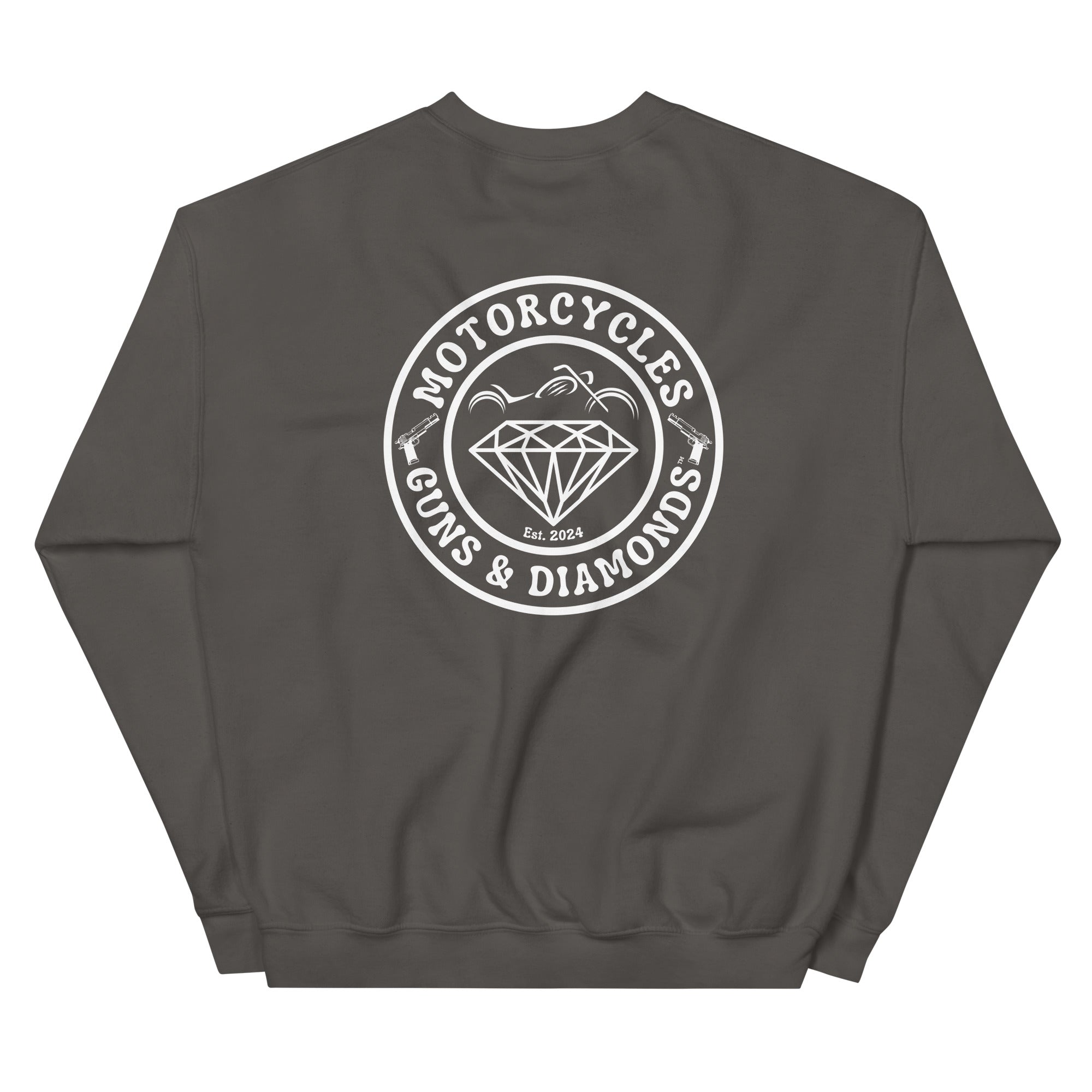 Motorcycles Guns And Diamonds Sweatshirt-MGW Clothing
