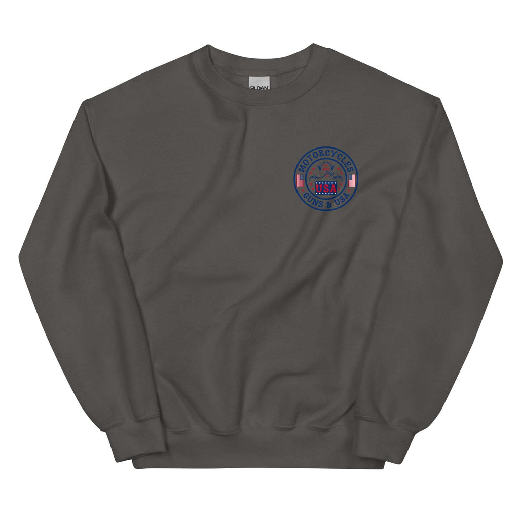 Motorcycles Guns And Usa Sweatshirt - MGW Clothing