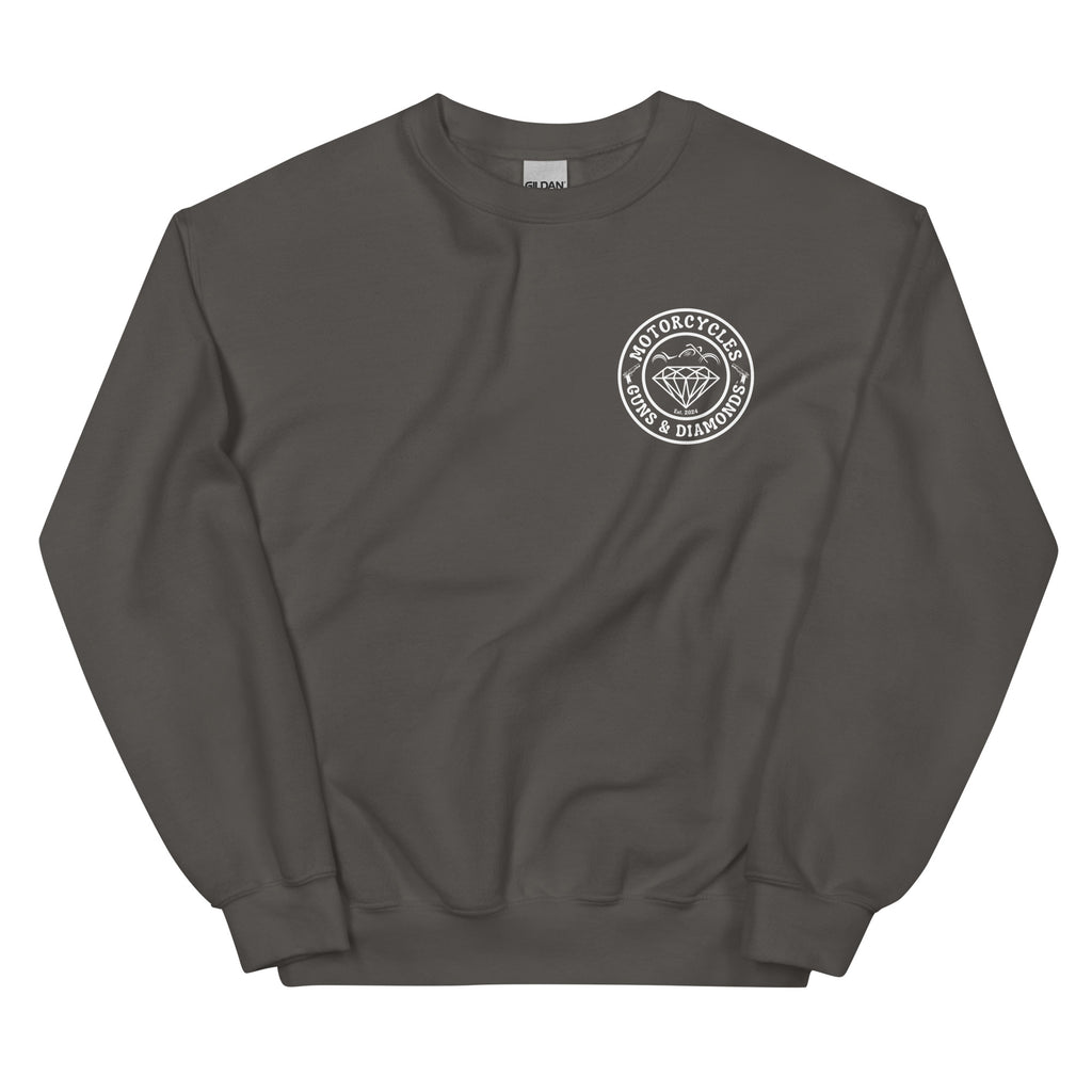 Motorcycles Guns And Diamonds Sweatshirt-MGW Clothing