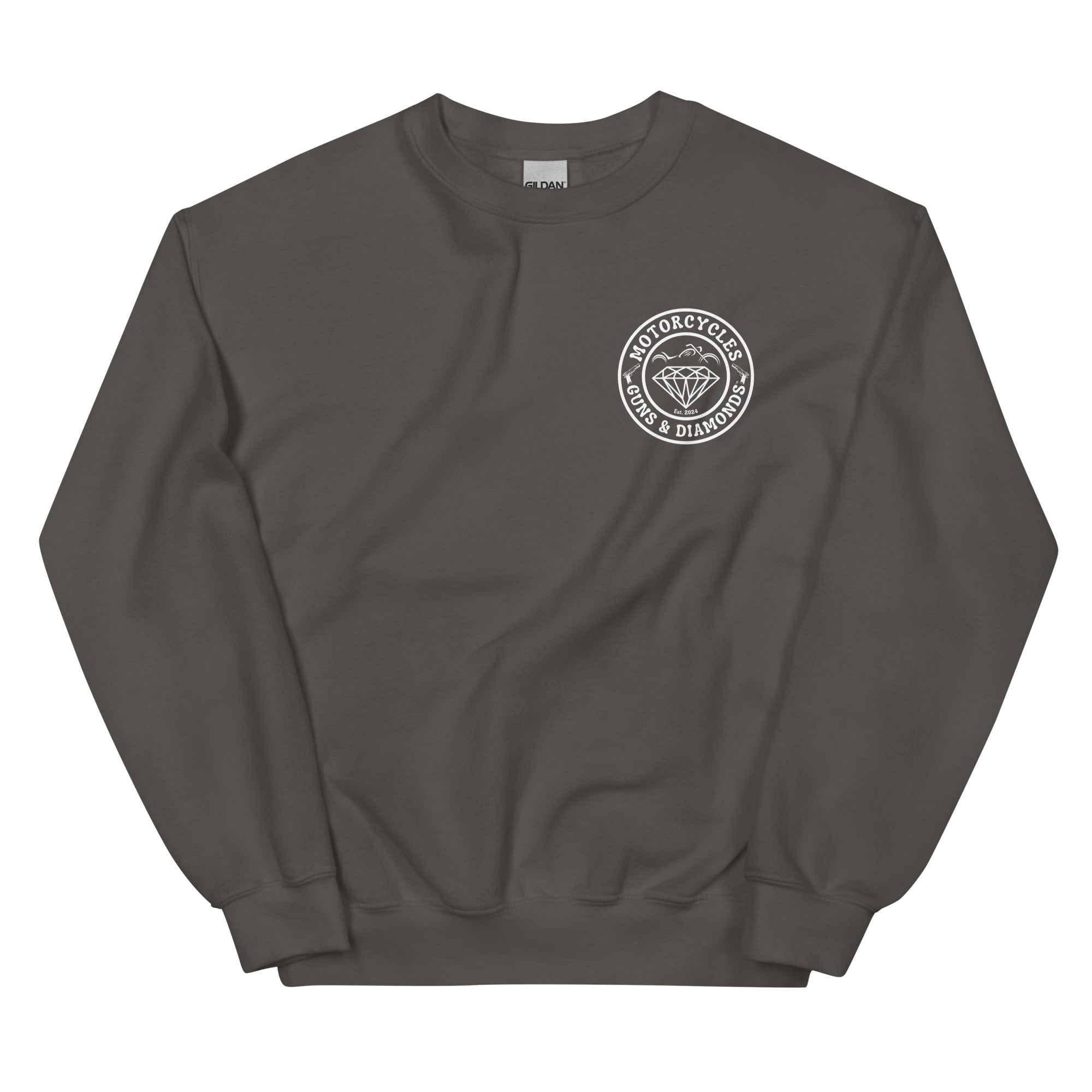 Motorcycles Guns And Diamonds Sweatshirt-MGW Clothing