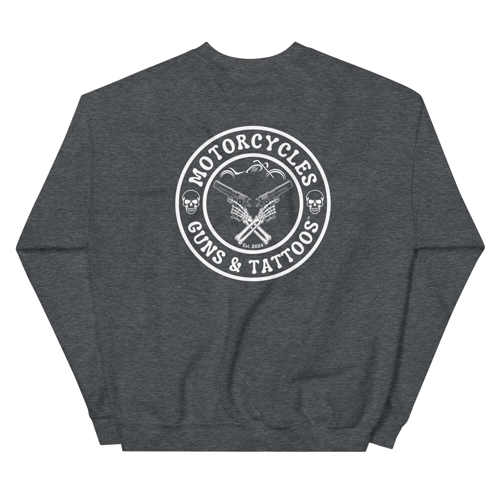 Motorcycles Guns And Tattoos Sweatshirt-MGW Clothing