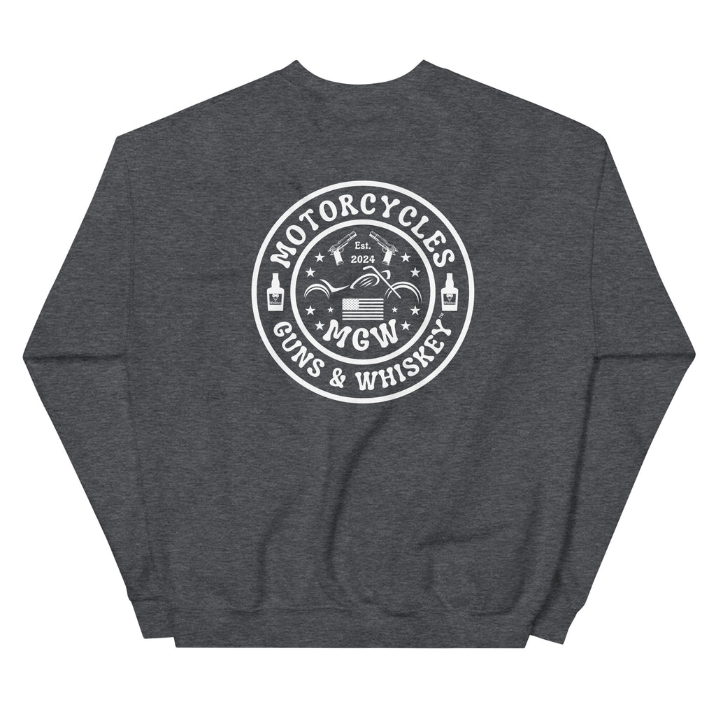 Motorcycles Guns And Whiskey Sweatshirt-MGW Clothing