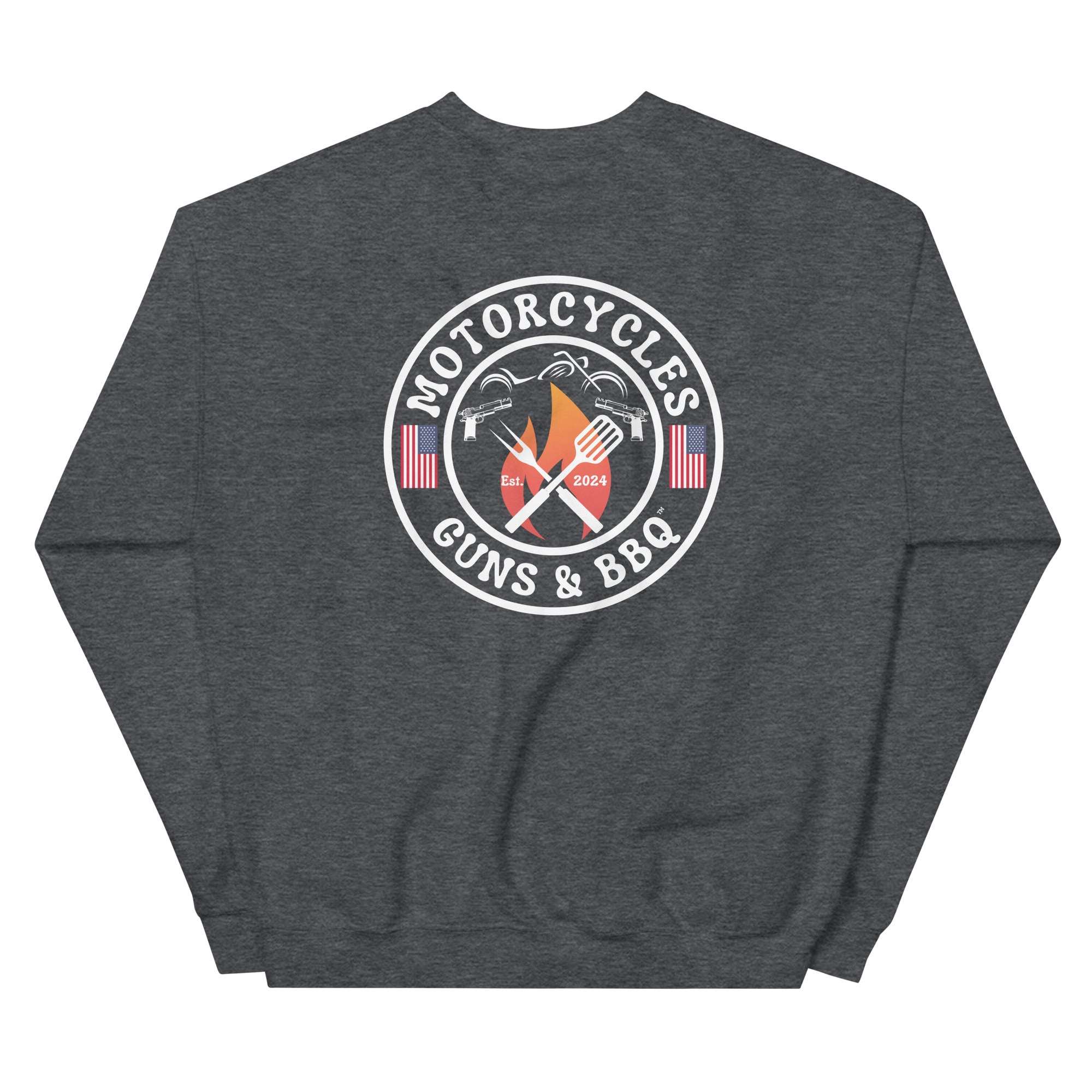 Motorcycles Guns And Bbq Sweatshirt-MGW Clothing
