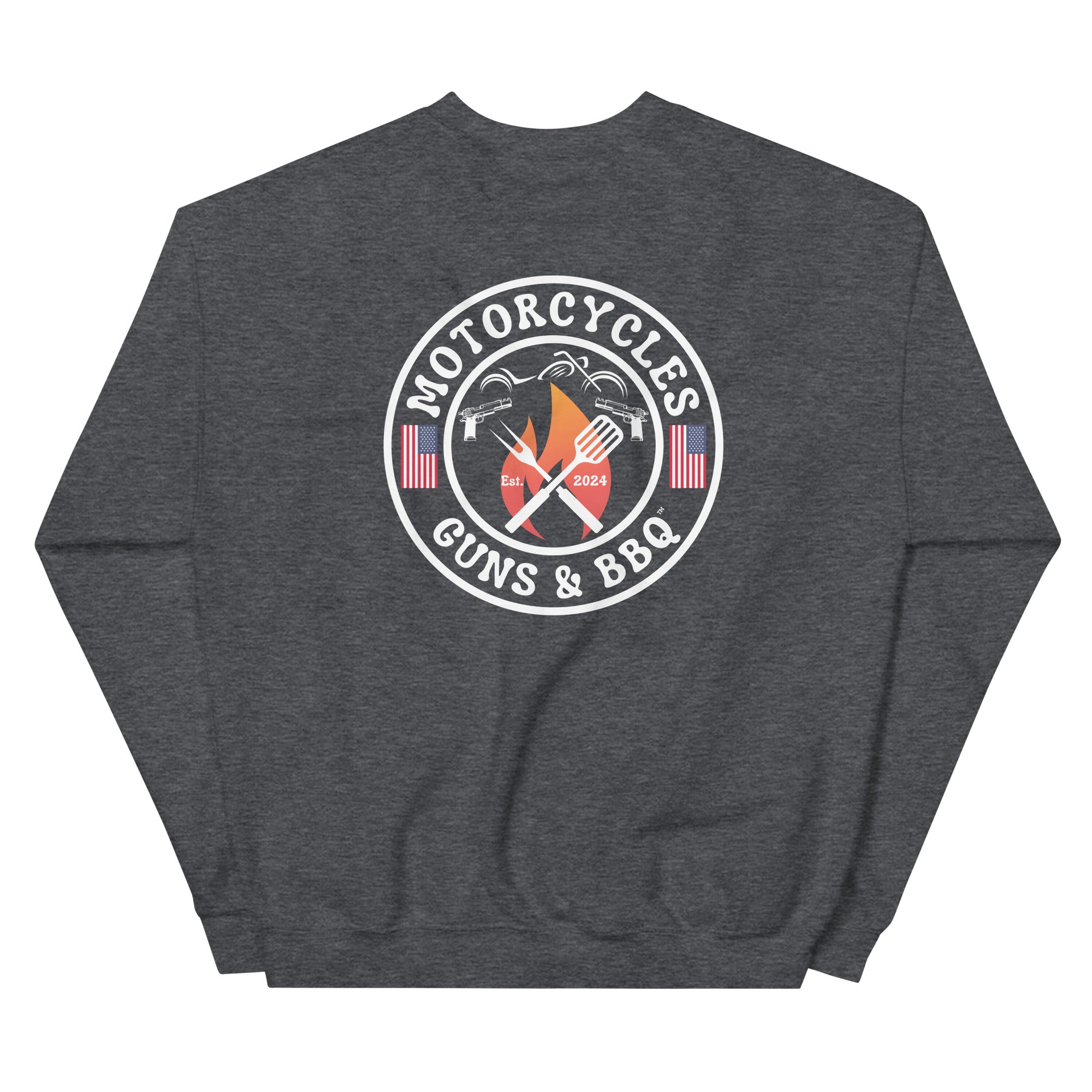 Motorcycles Guns And Bbq Sweatshirt-MGW Clothing