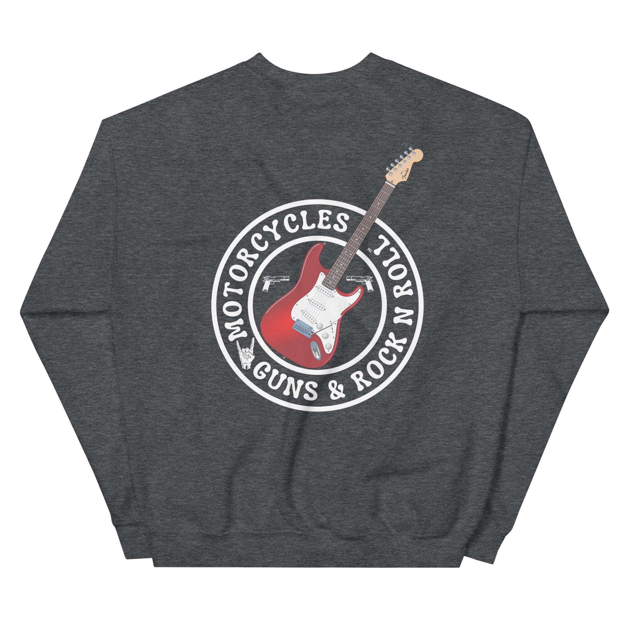Motorcycles Guns And Rock N Roll Sweatshirt-MGW Clothing