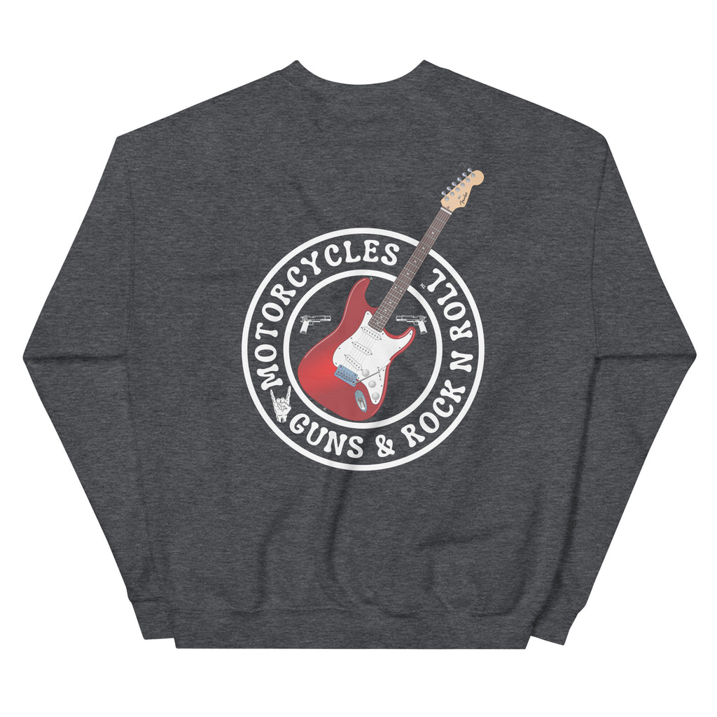 Motorcycles Guns And Rock N Roll Sweatshirt-MGW Clothing