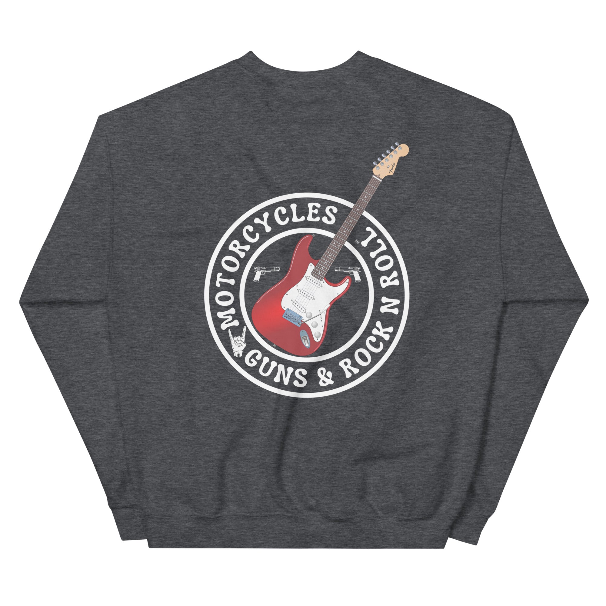 Motorcycles Guns And Rock N Roll Sweatshirt-MGW Clothing