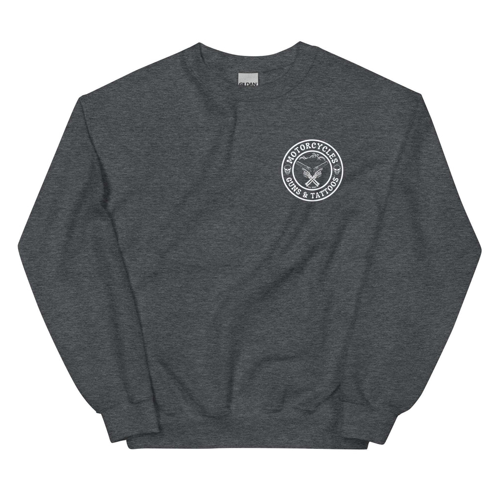 Motorcycles Guns And Tattoos Sweatshirt-MGW Clothing