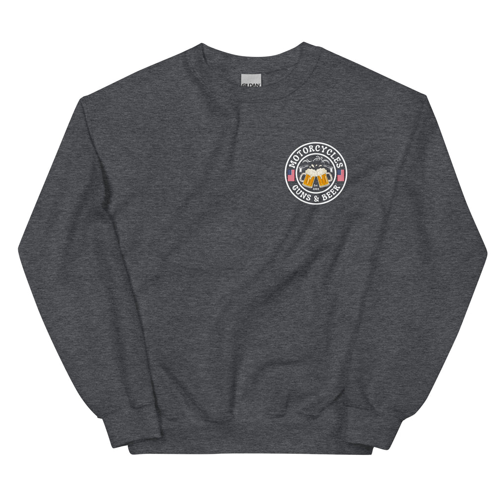 Motorcycles Guns And Beer Sweatshirt-MGW Clothing