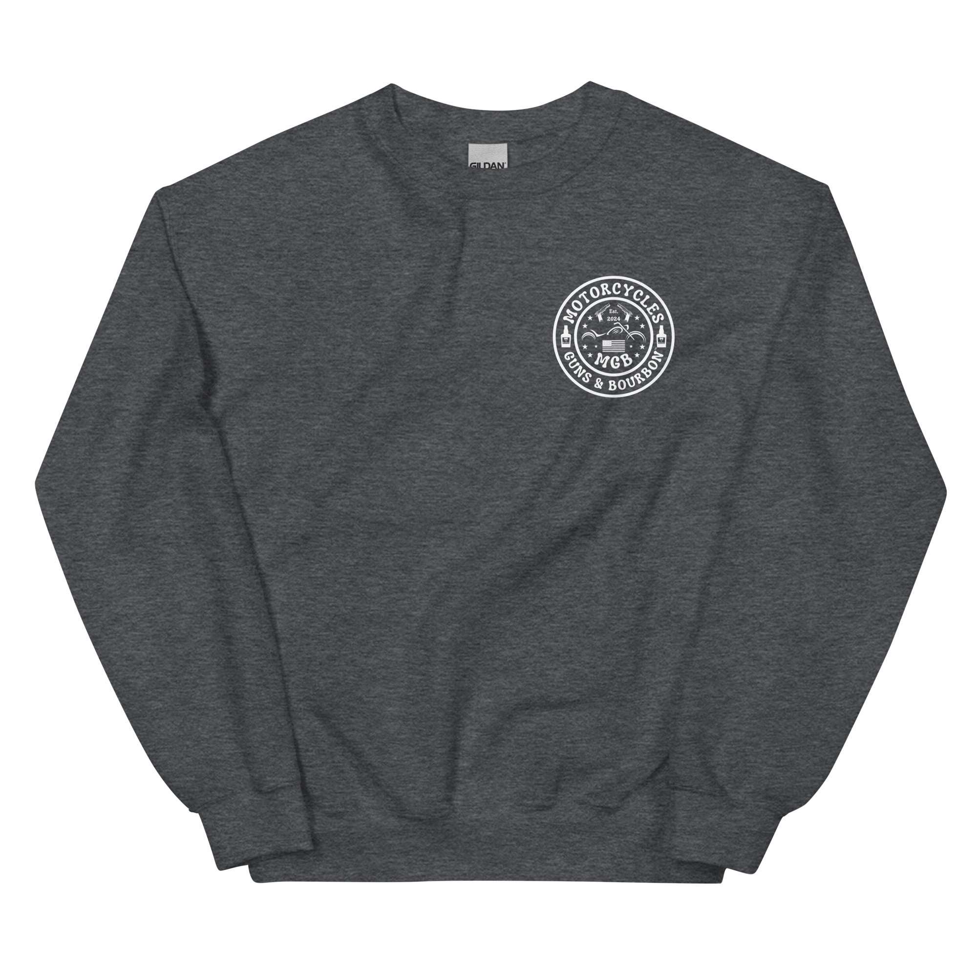 Motorcycles Guns And Bourbon Sweatshirt-MGW Clothing