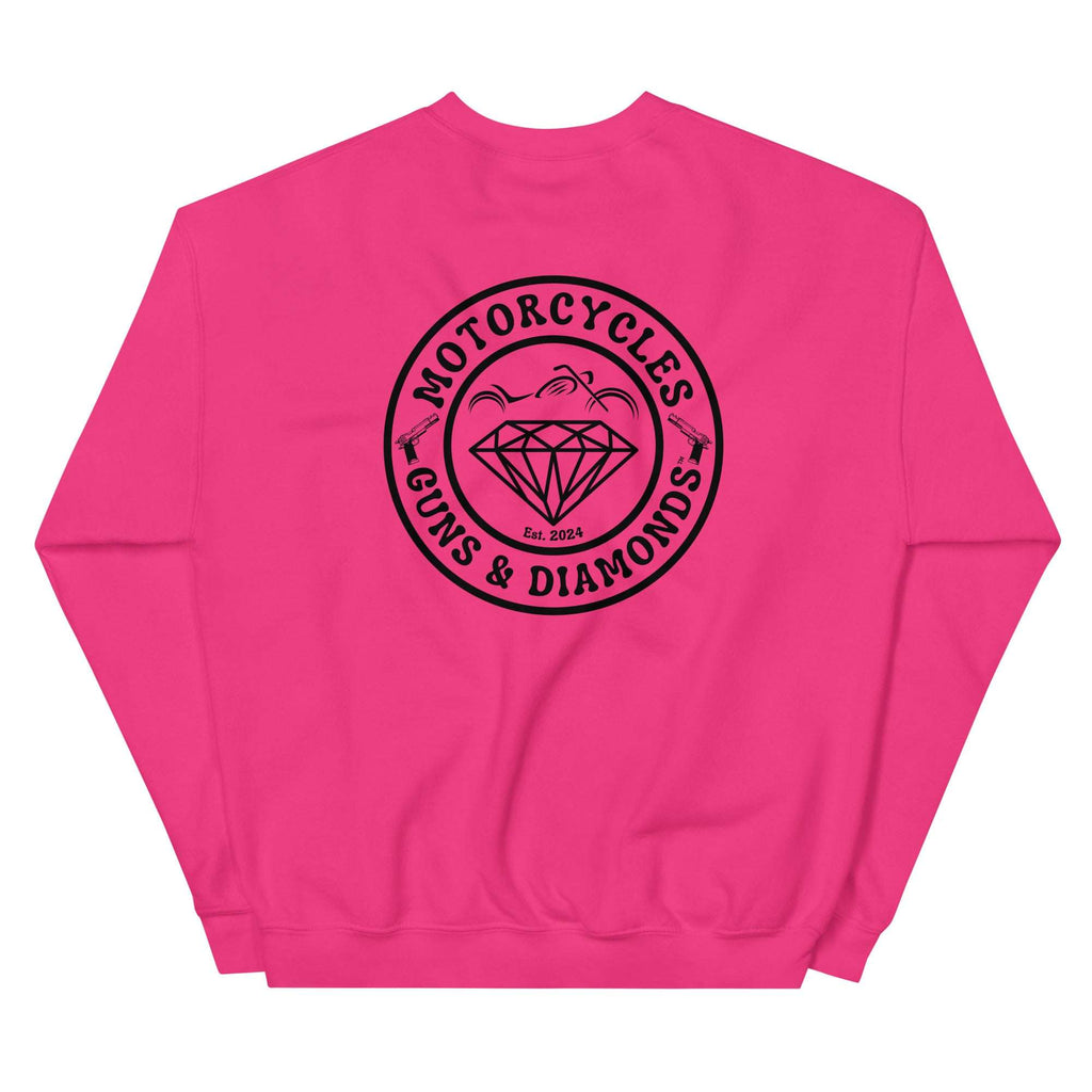 Motorcycles Guns And Diamonds Sweatshirt - MGW Clothing