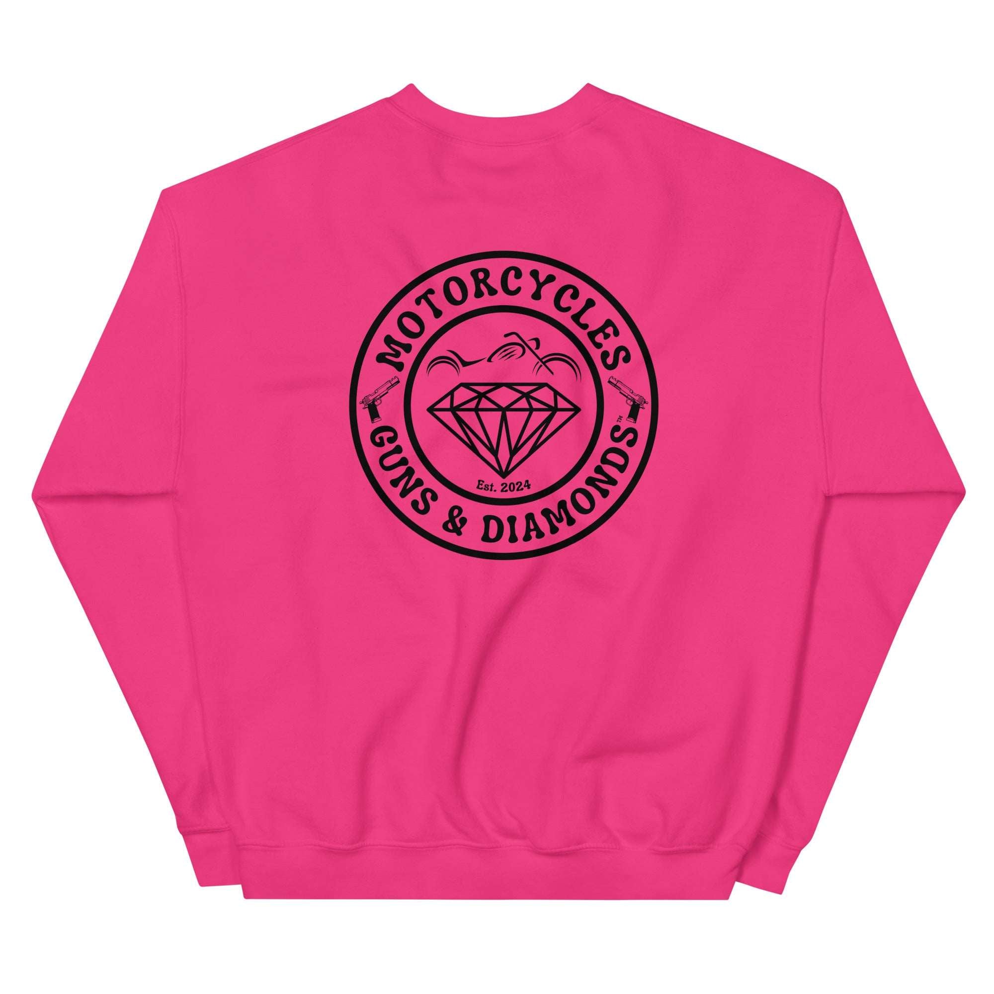 Motorcycles Guns And Diamonds Sweatshirt - MGW Clothing