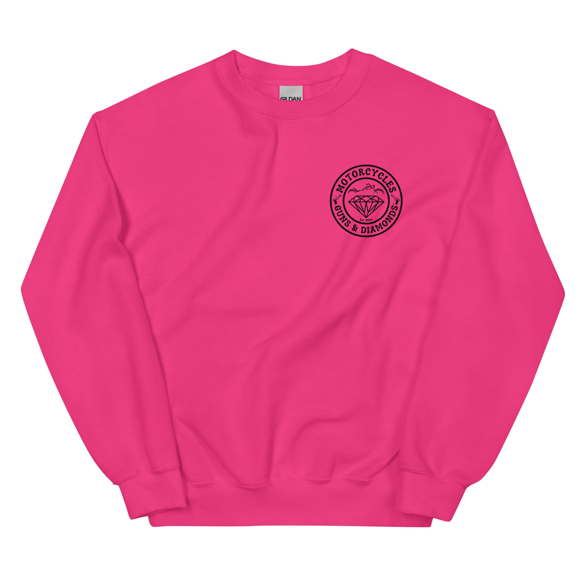 Motorcycles Guns And Diamonds Sweatshirt-MGW Clothing