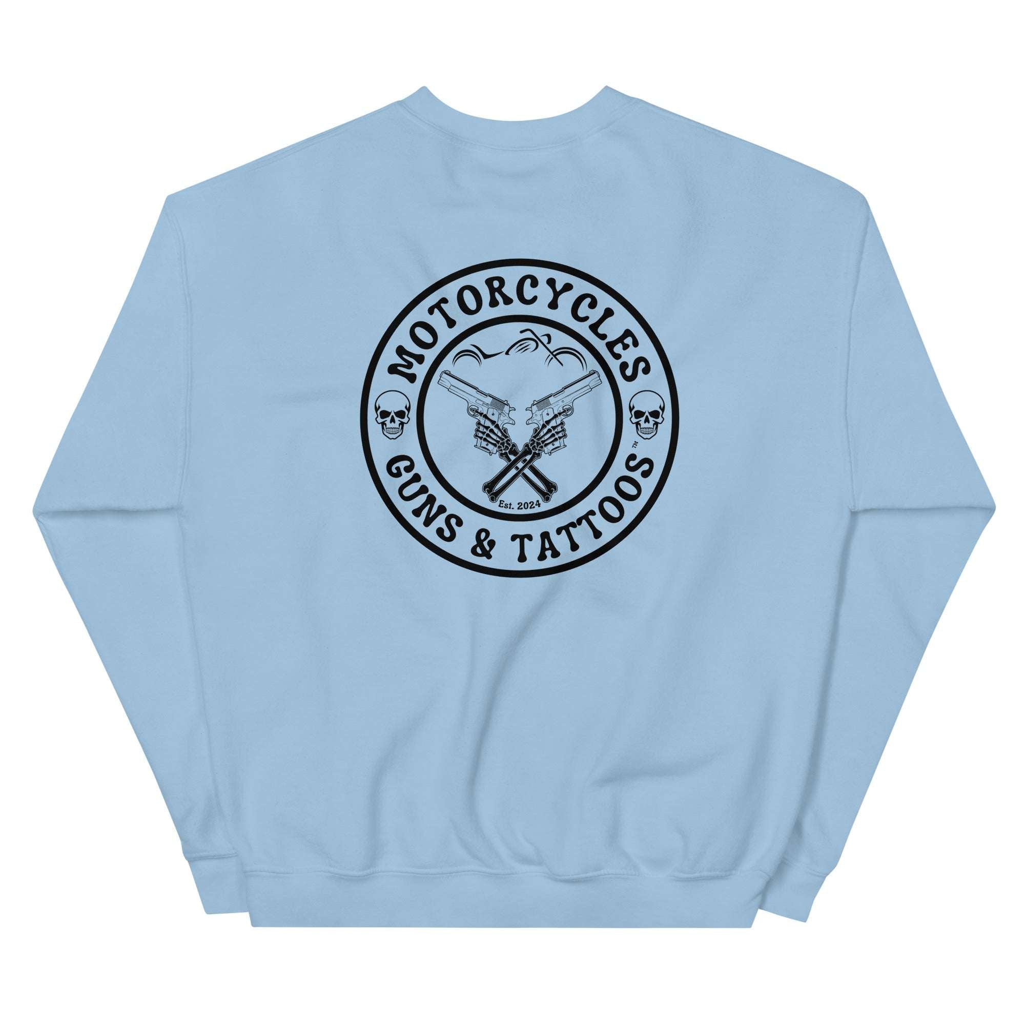 Motorcycles Guns And Tattoos Sweatshirt-MGW Clothing