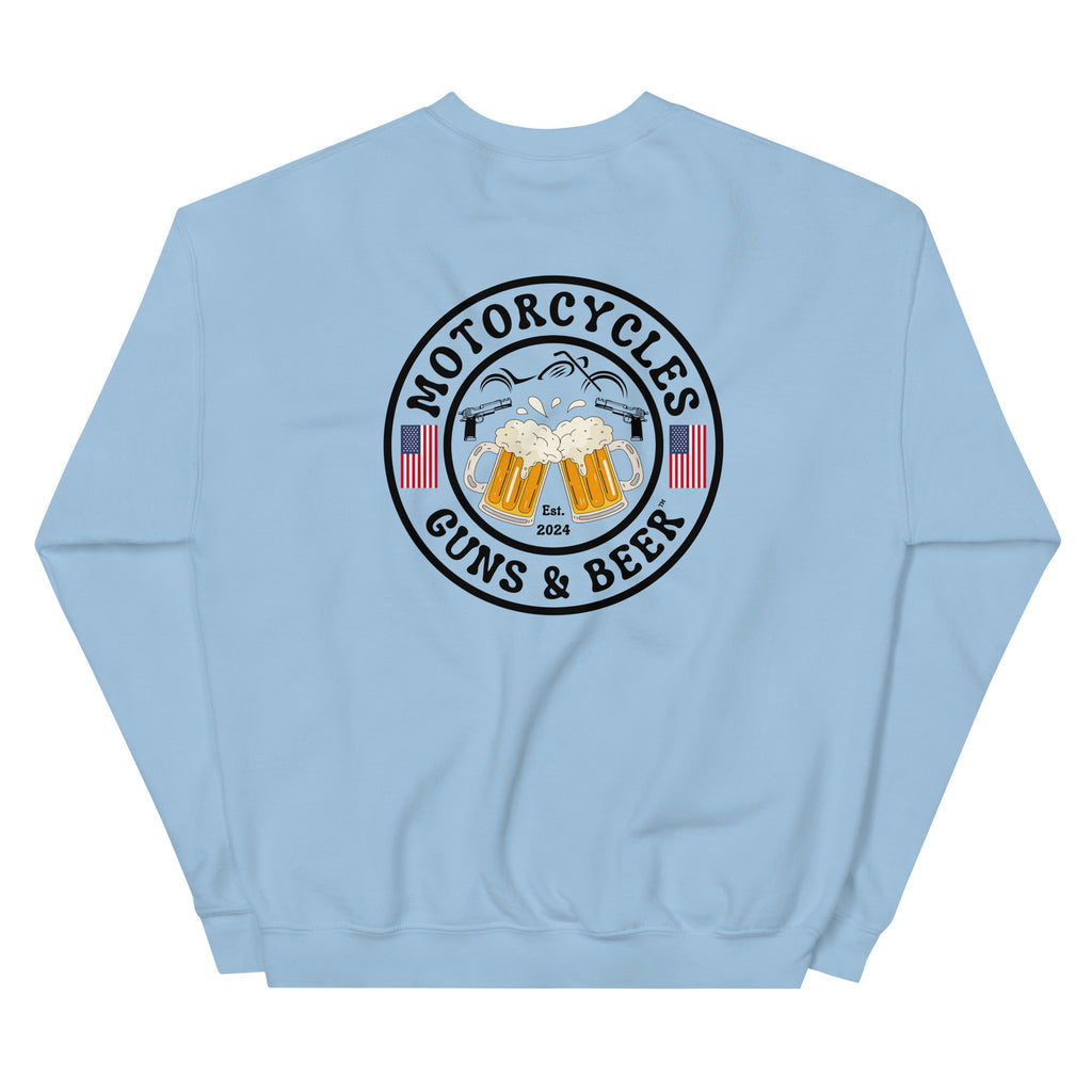 Motorcycles Guns And Beer Sweatshirt-MGW Clothing