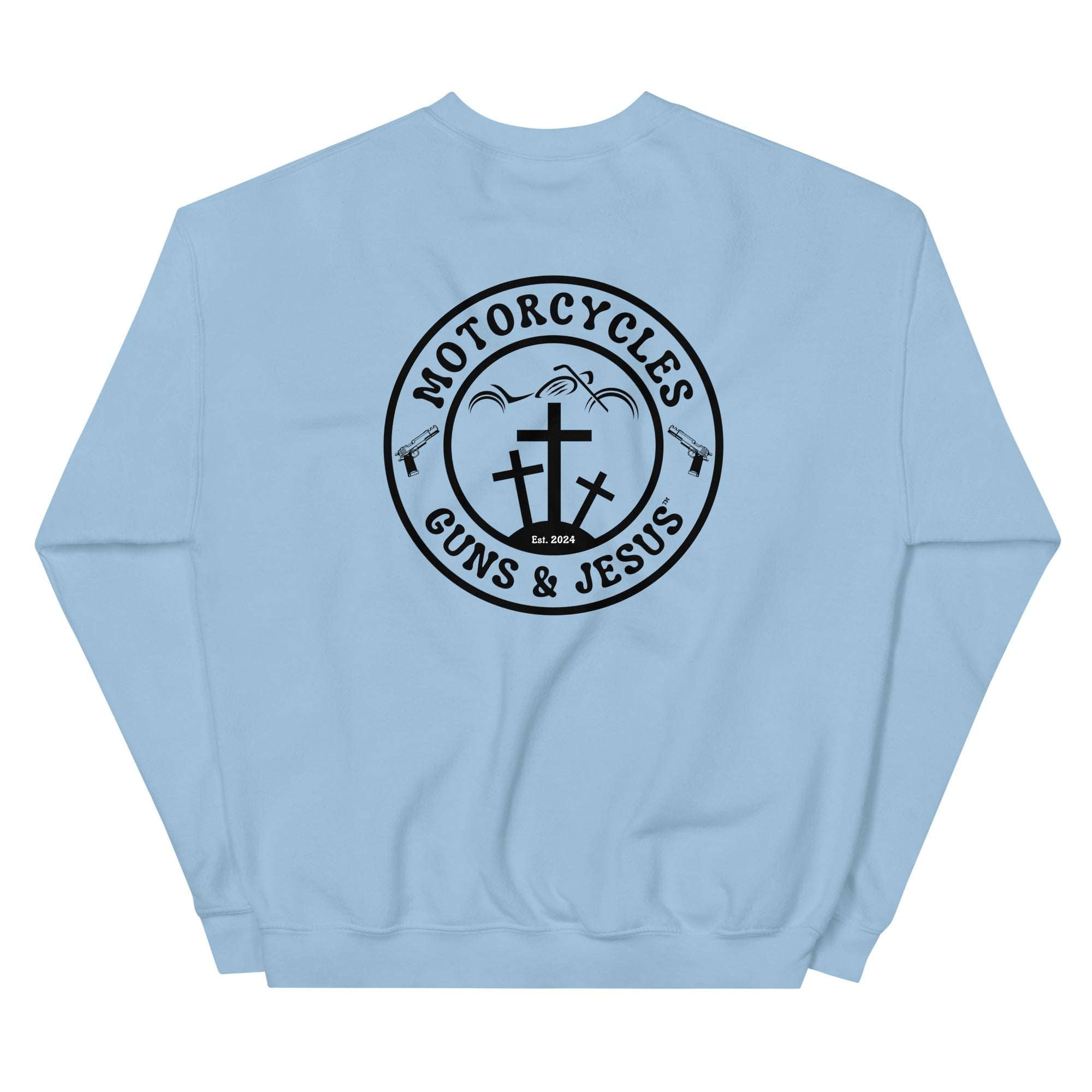Motorcycles Guns And Jesus Sweatshirt - MGW Clothing