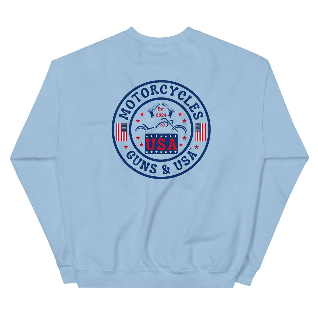 Motorcycles Guns And Usa Sweatshirt - MGW Clothing