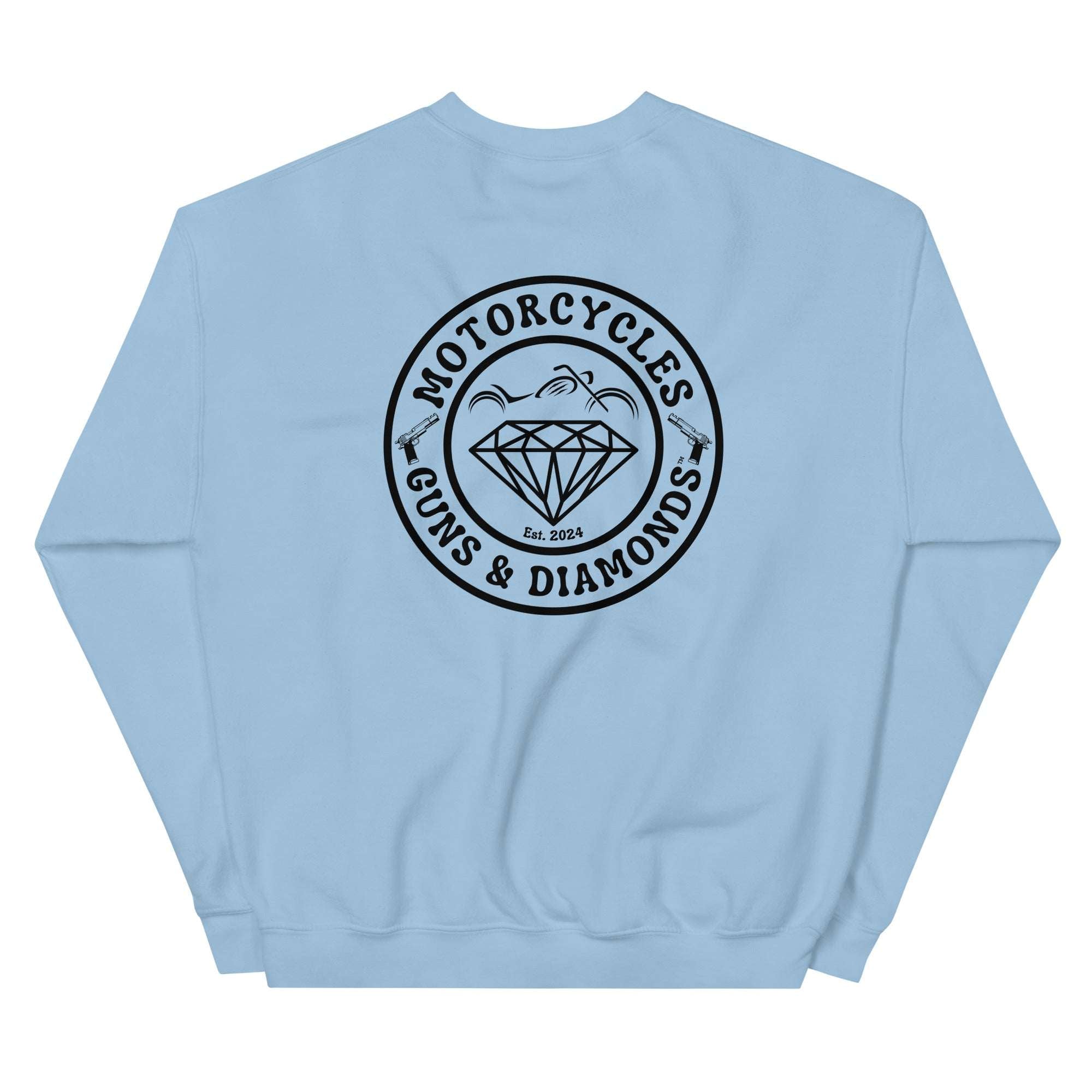 Motorcycles Guns And Diamonds Sweatshirt - MGW Clothing
