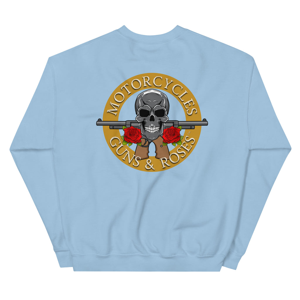 Motorcycles Guns And Roses Sweatshirt-MGW Clothing