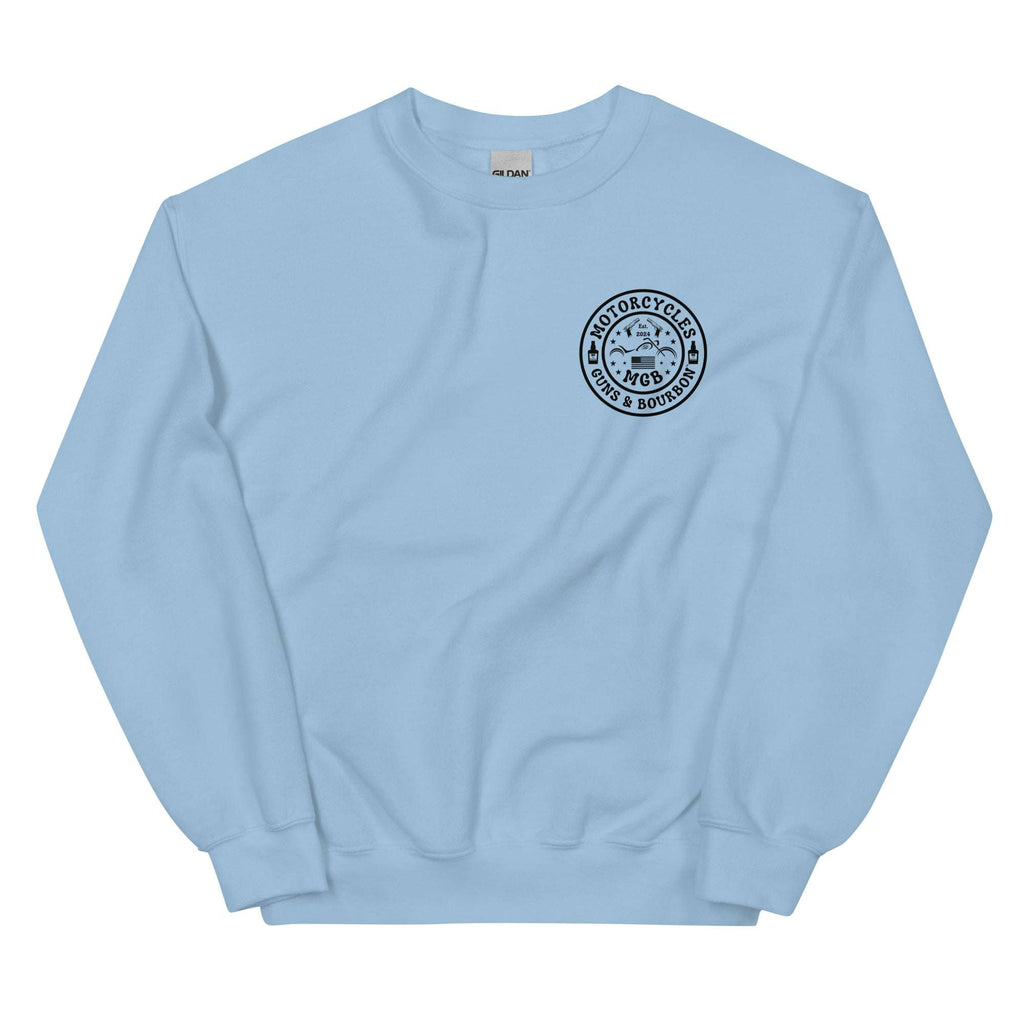 Motorcycles Guns And Bourbon Sweatshirt - MGW Clothing