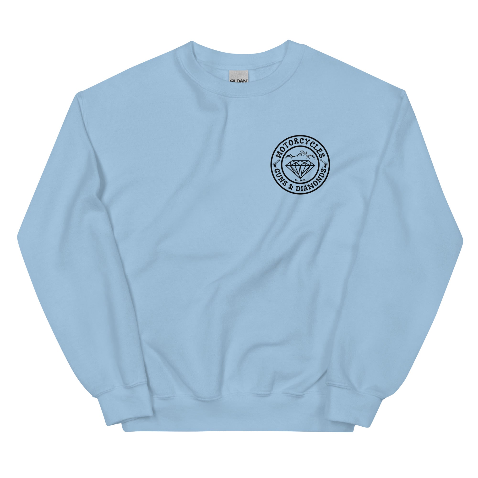 Motorcycles Guns And Diamonds Sweatshirt-MGW Clothing