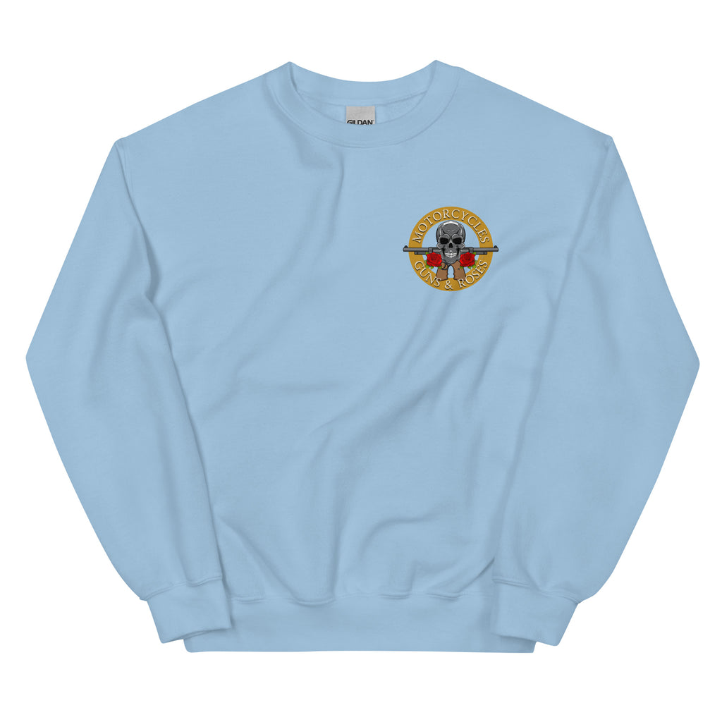 Motorcycles Guns And Roses Sweatshirt-MGW Clothing