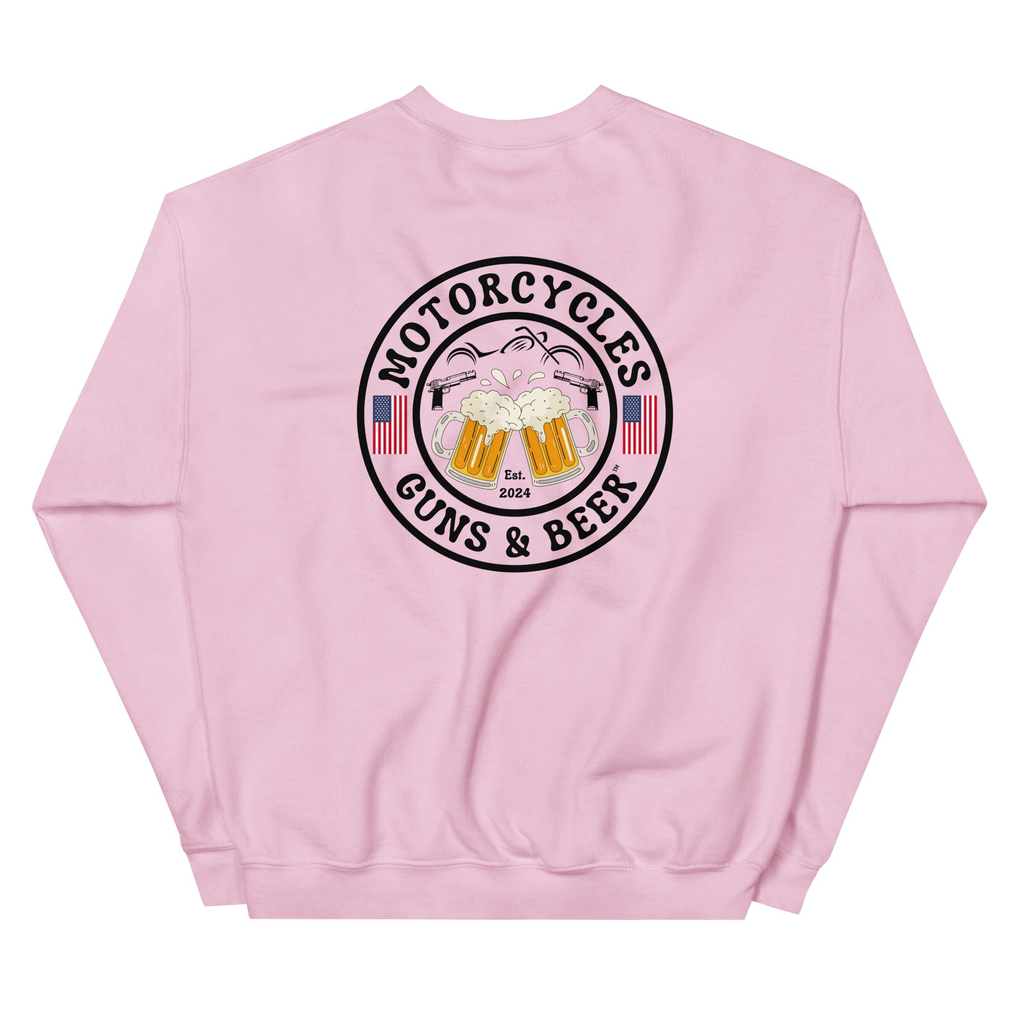 Motorcycles Guns And Beer Sweatshirt-MGW Clothing