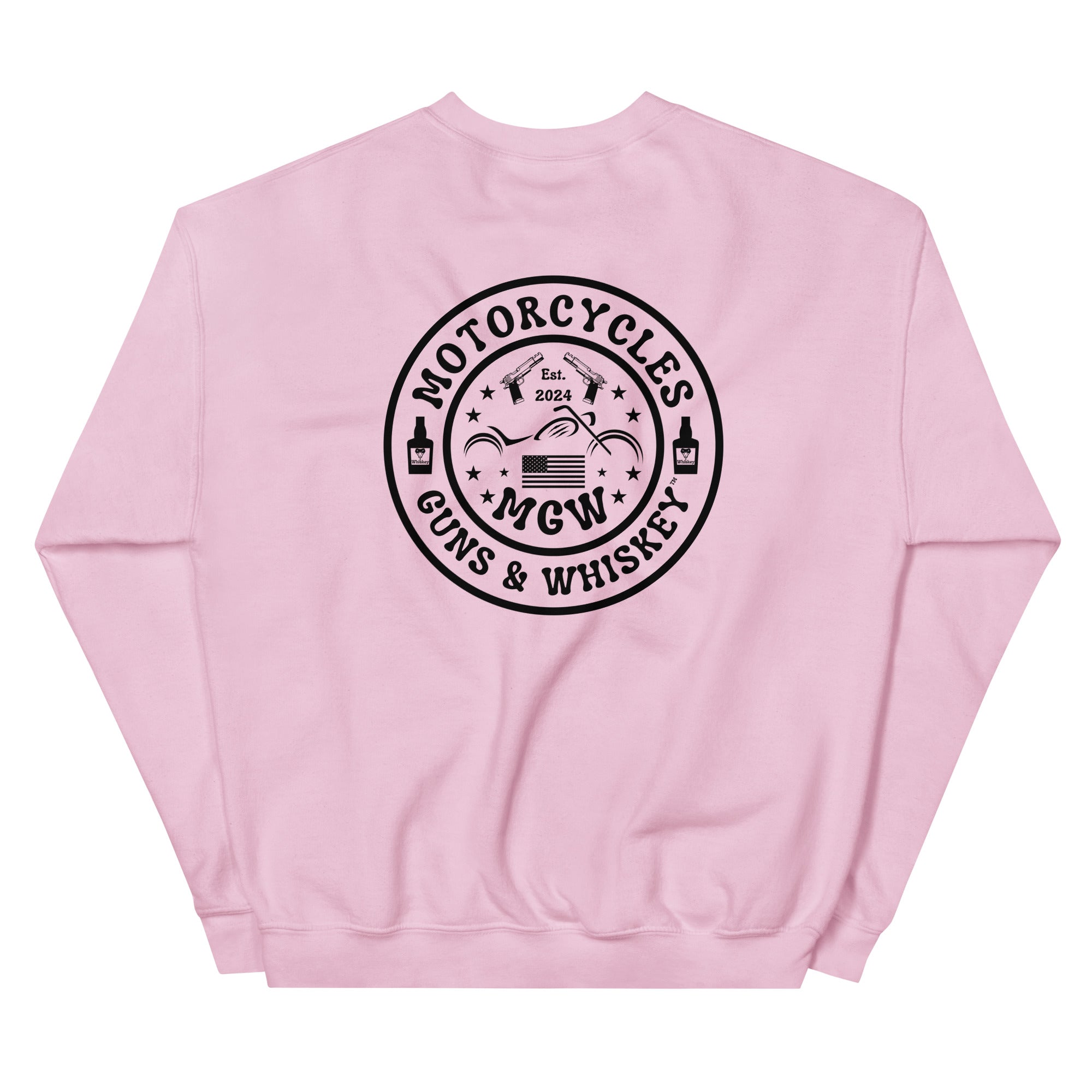 Motorcycles Guns And Whiskey Sweatshirt-MGW Clothing
