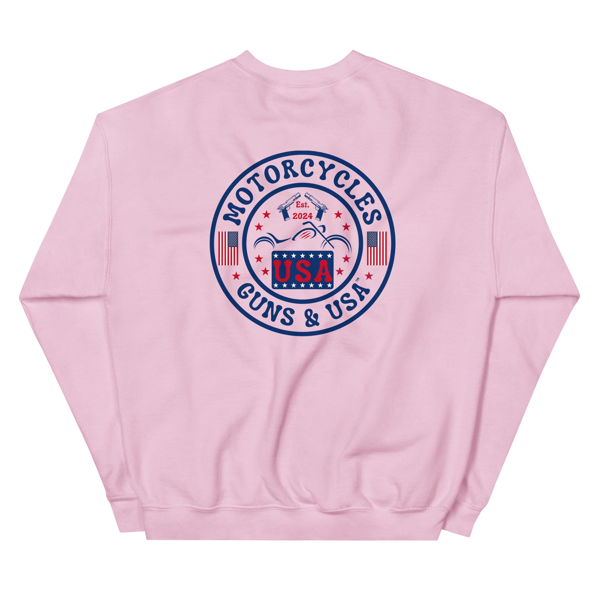 Motorcycles Guns And Usa Sweatshirt-MGW Clothing