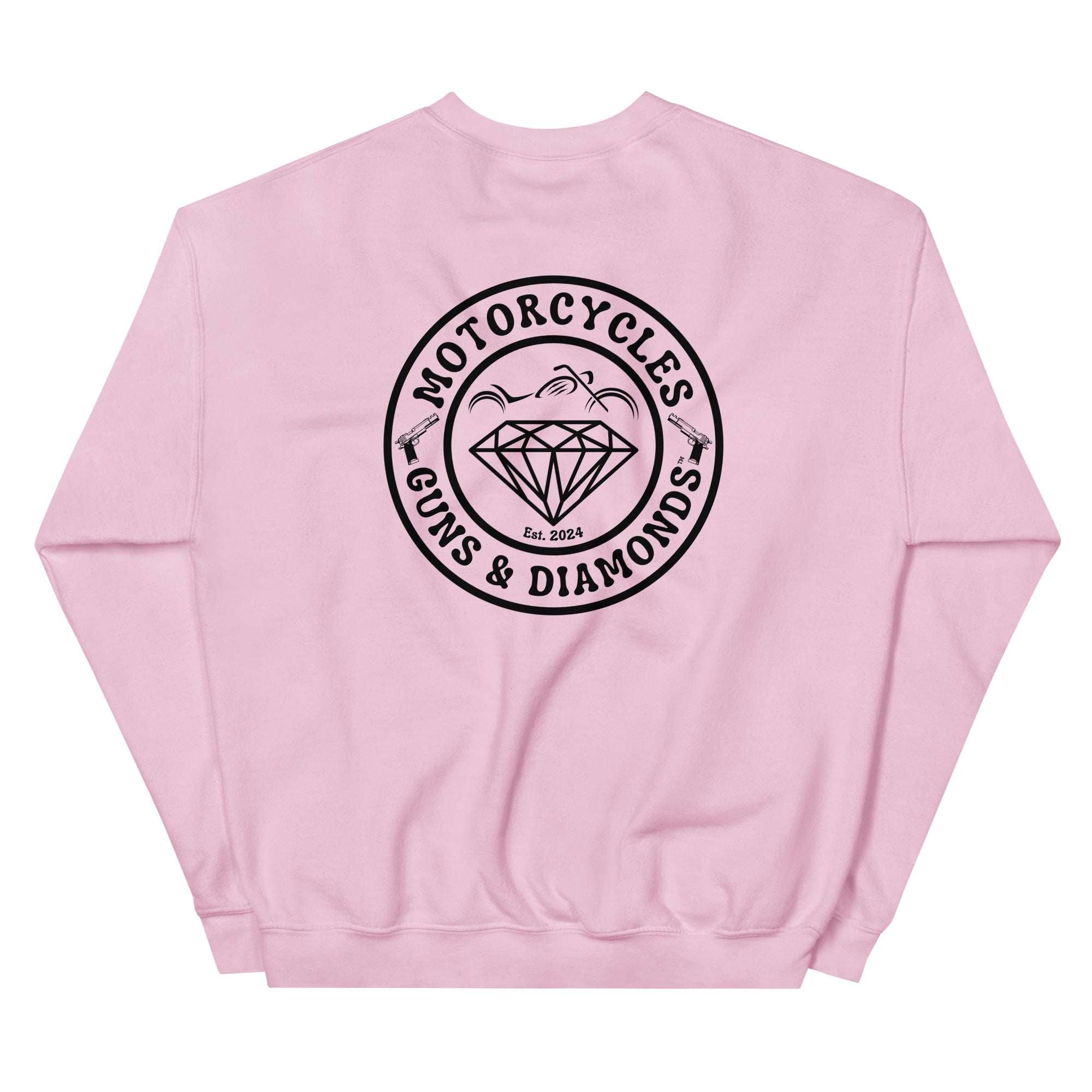 Motorcycles Guns And Diamonds Sweatshirt - MGW Clothing