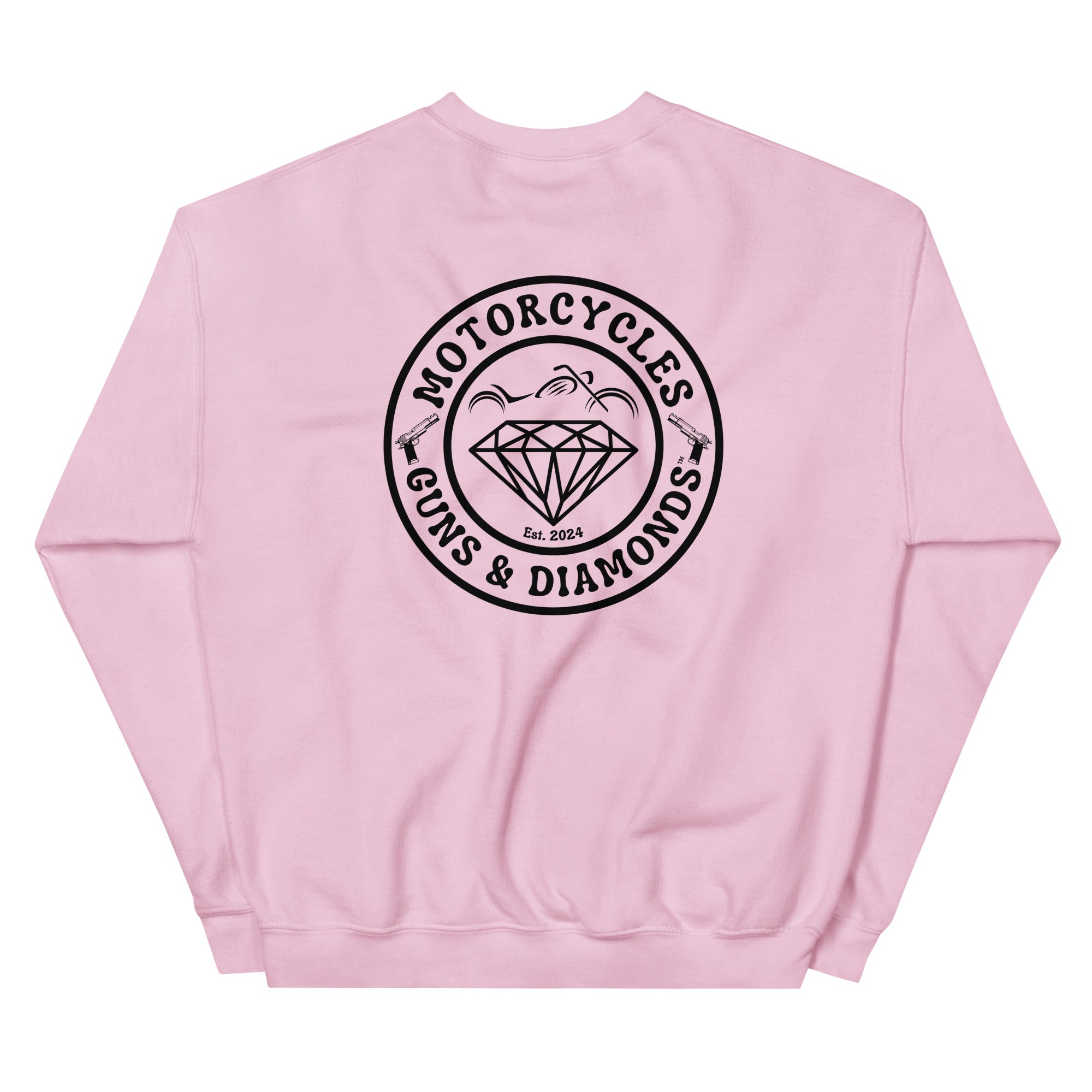 Motorcycles Guns And Diamonds Sweatshirt-MGW Clothing