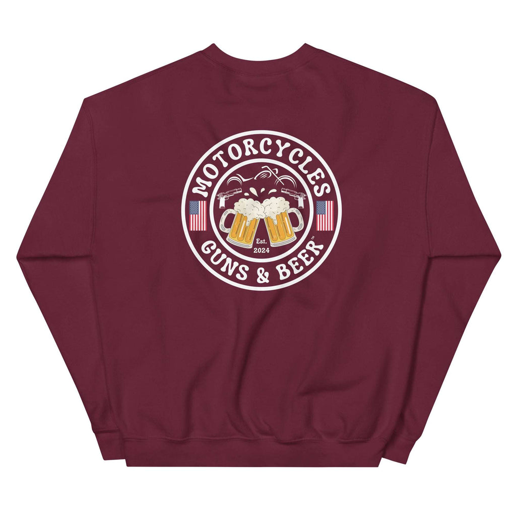 Motorcycles Guns And Beer Sweatshirt - MGW Clothing