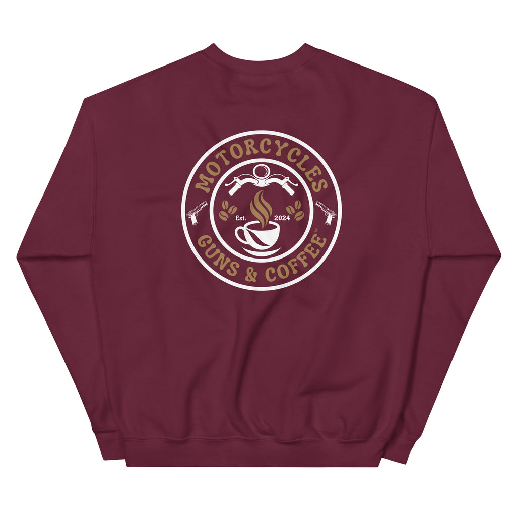 Motorcycles Guns And Coffee Sweatshirt-MGW Clothing