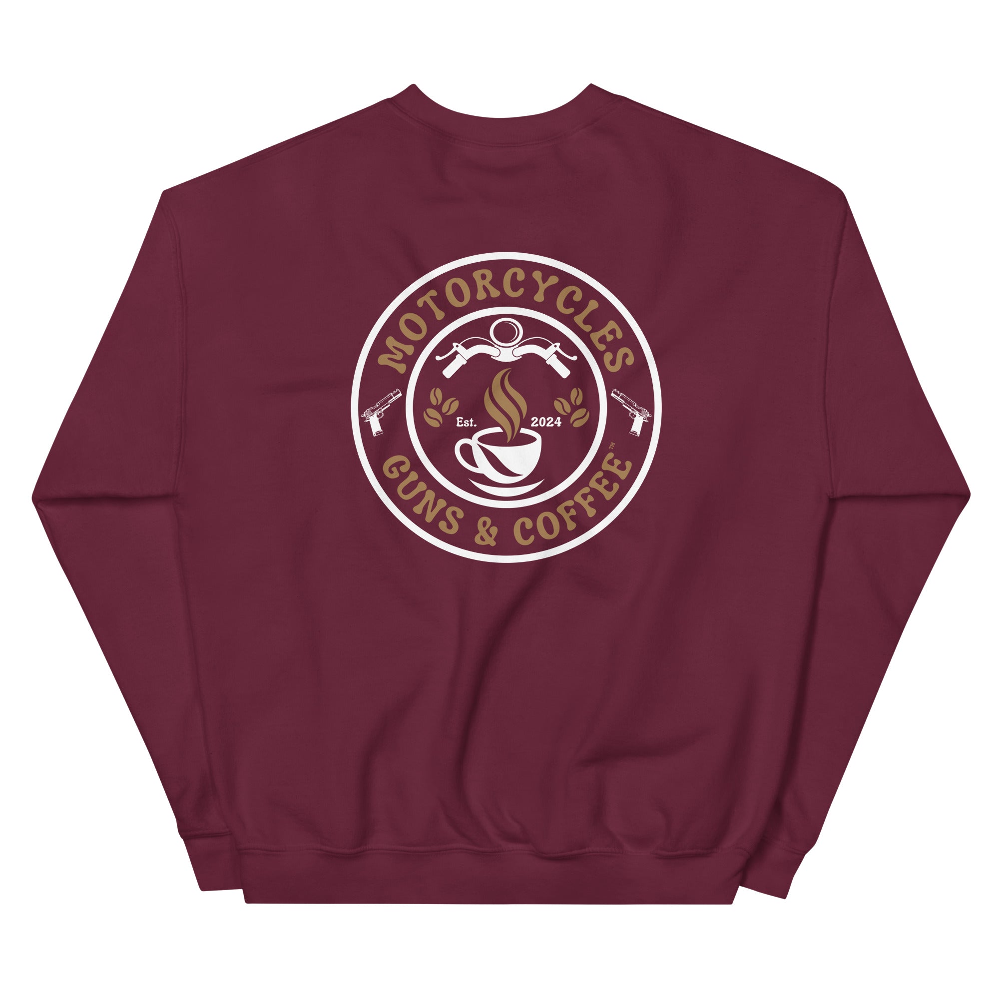 Motorcycles Guns And Coffee Sweatshirt-MGW Clothing