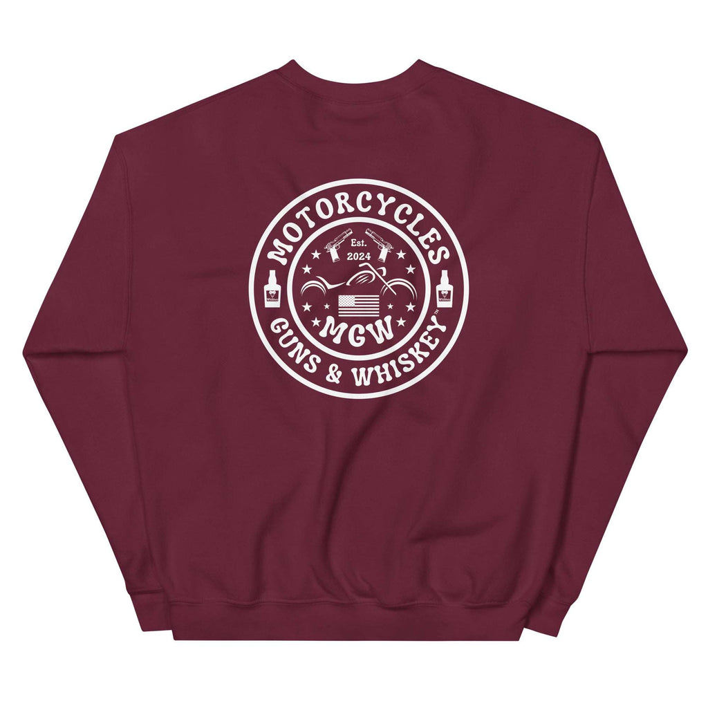Motorcycles Guns And Whiskey Sweatshirt - MGW Clothing