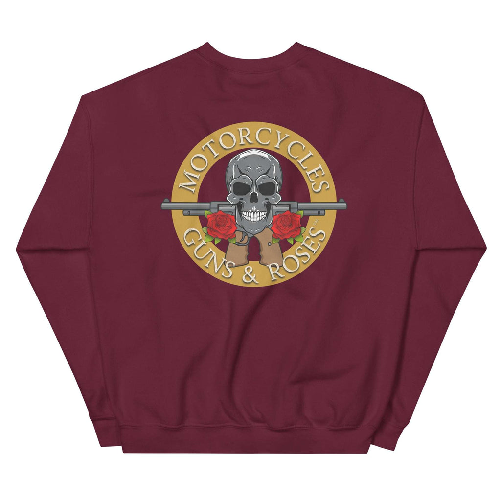 Motorcycles Guns And Roses Sweatshirt - MGW Clothing