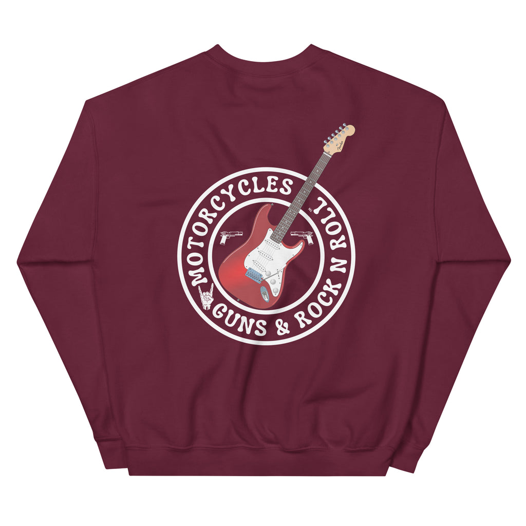 Motorcycles Guns And Rock N Roll Sweatshirt-MGW Clothing