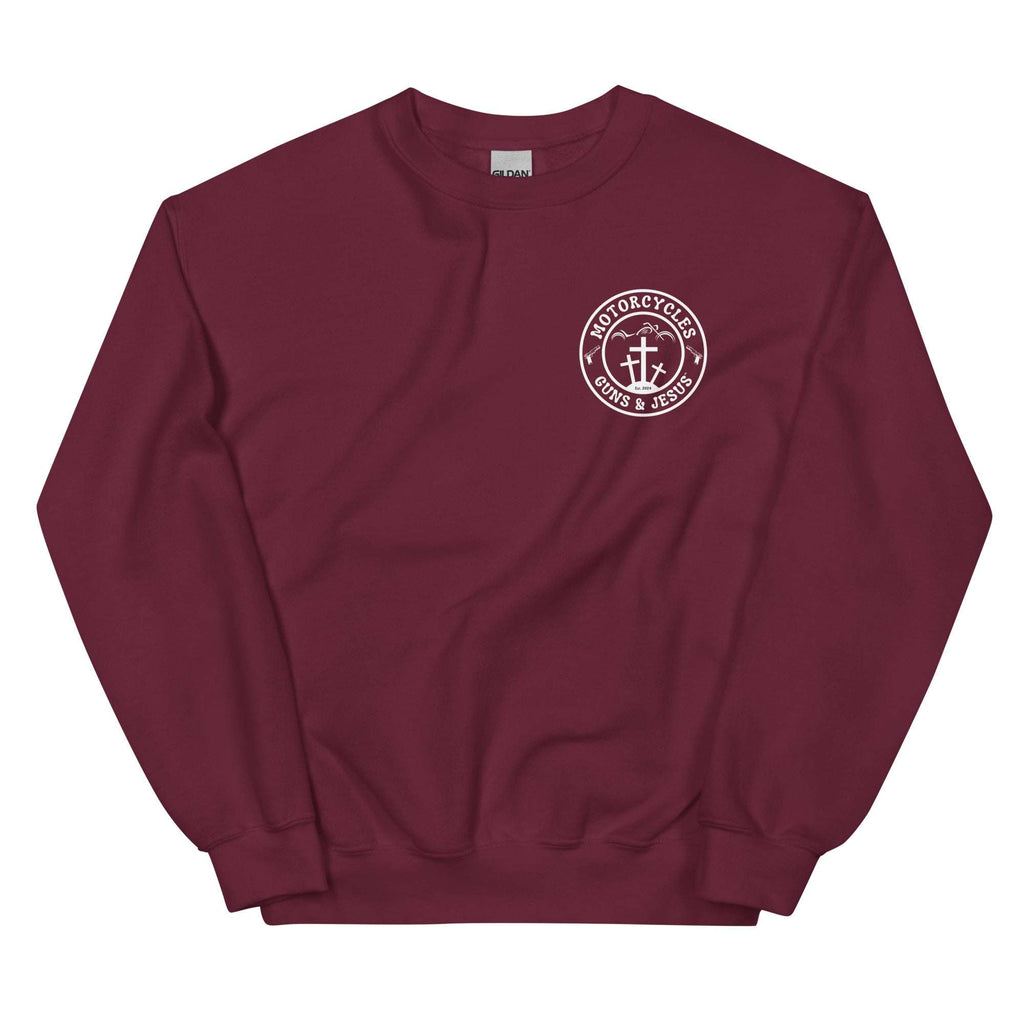 Motorcycles Guns And Jesus Sweatshirt - MGW Clothing