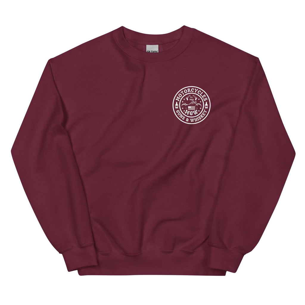Motorcycles Guns And Whiskey Sweatshirt - MGW Clothing