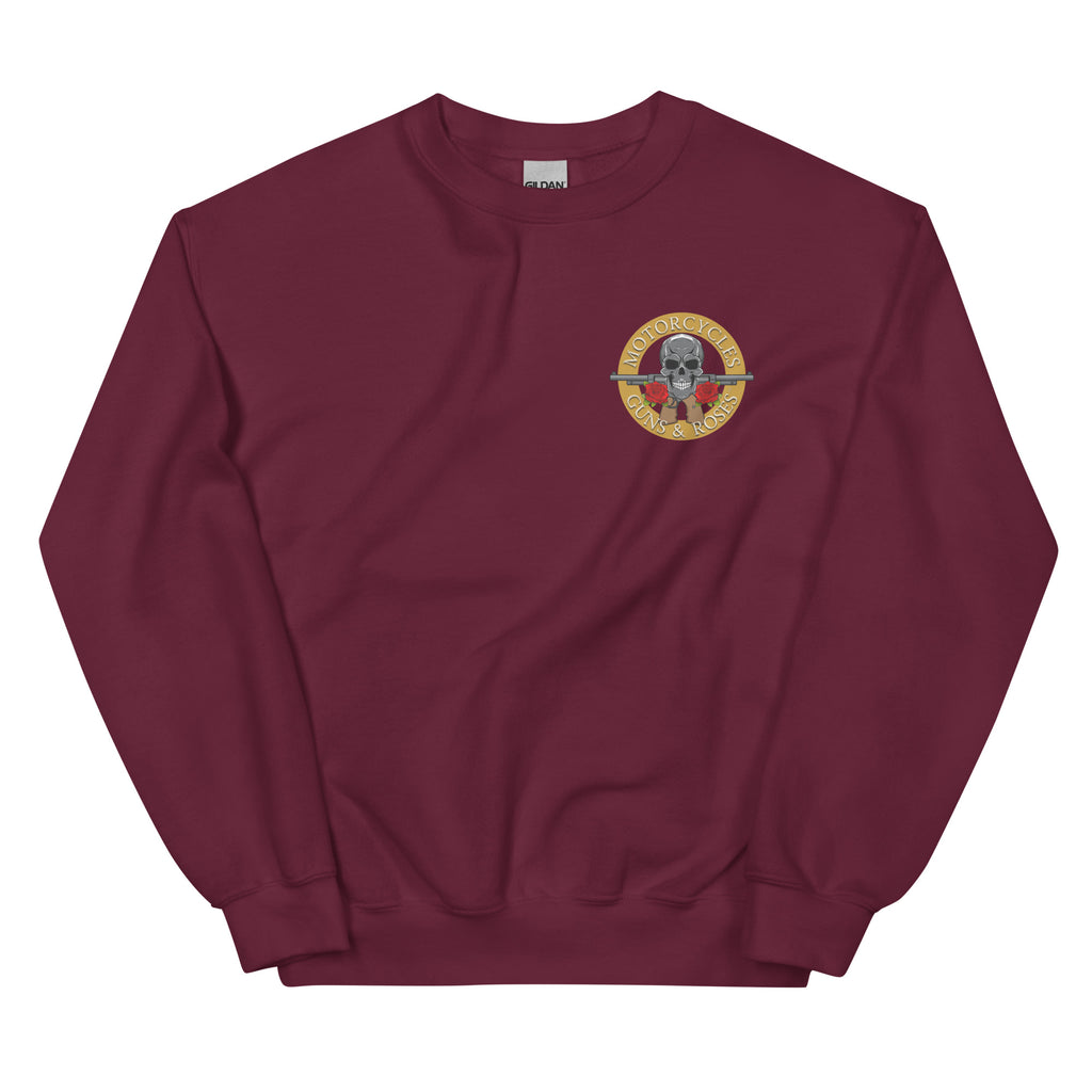 Motorcycles Guns And Roses Sweatshirt-MGW Clothing