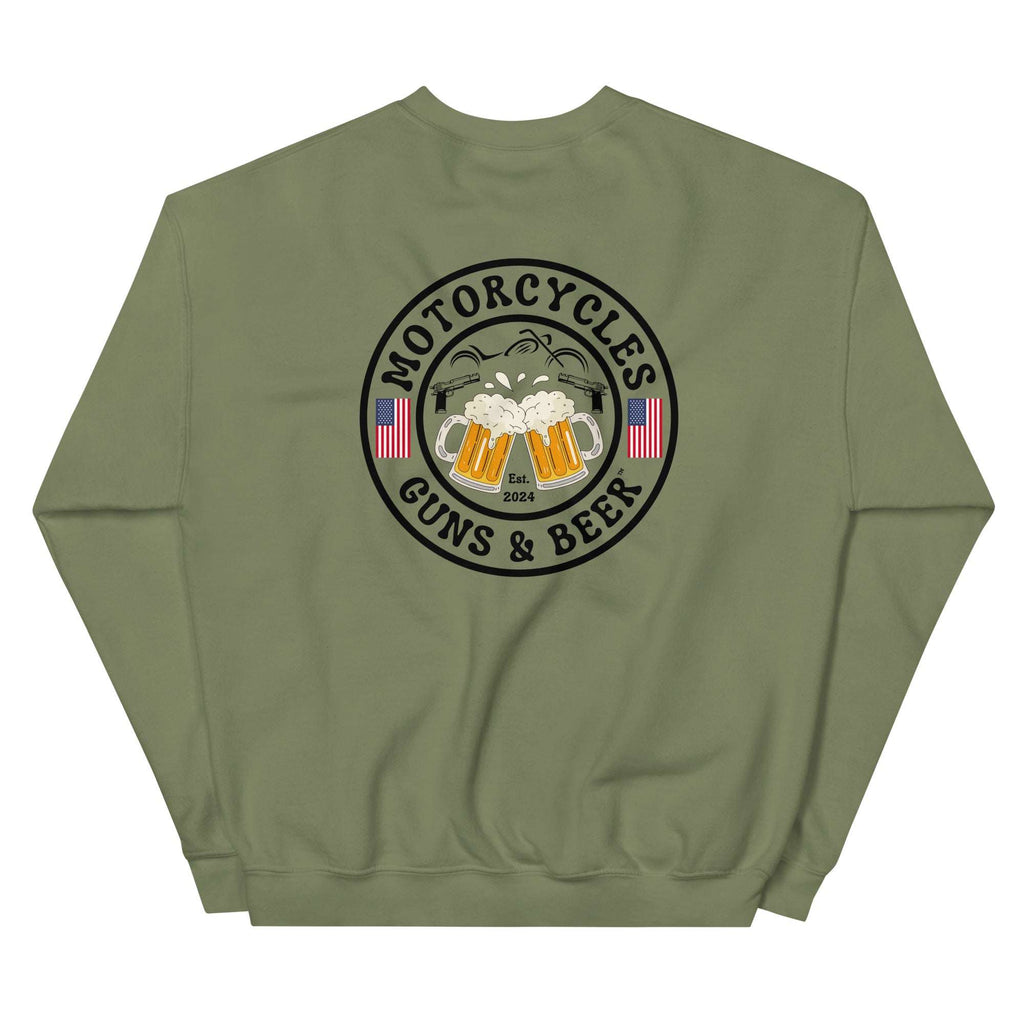 Motorcycles Guns And Beer Sweatshirt - MGW Clothing