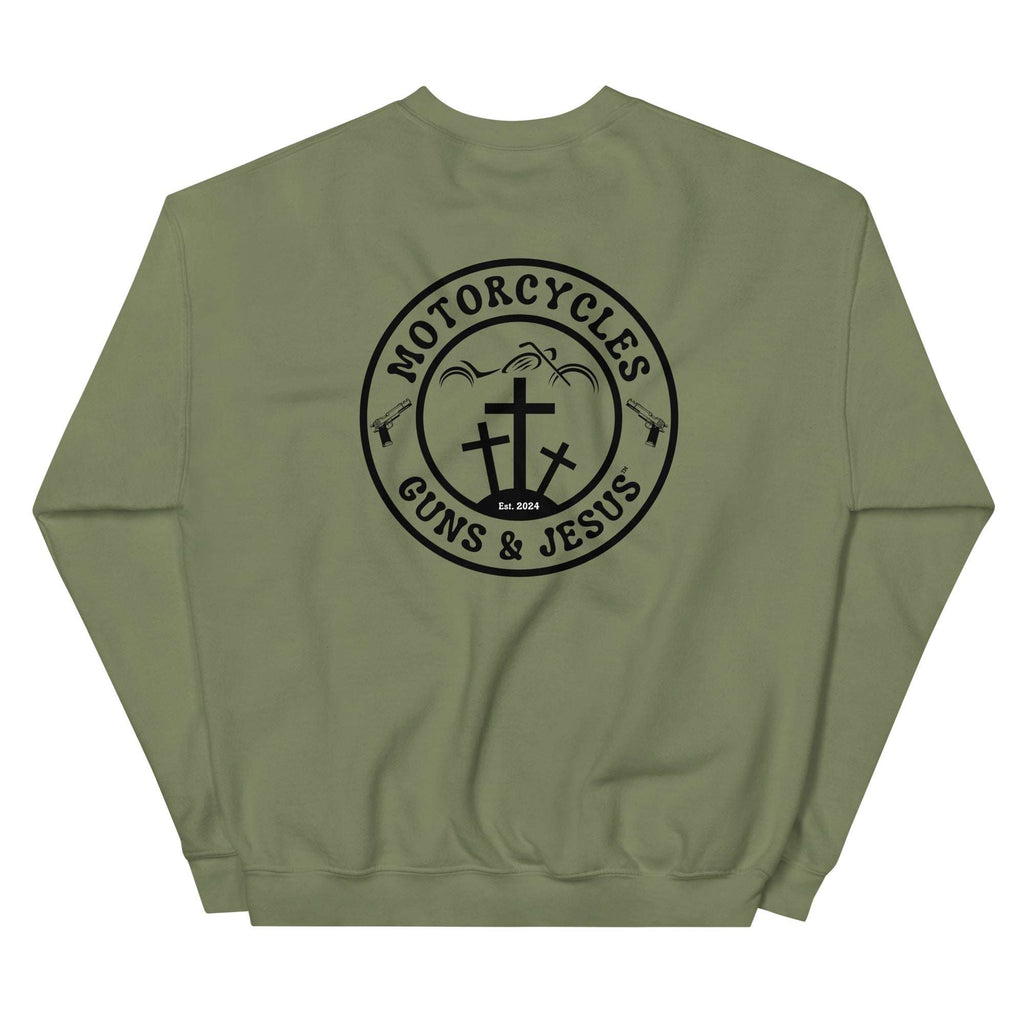 Motorcycles Guns And Jesus Sweatshirt - MGW Clothing