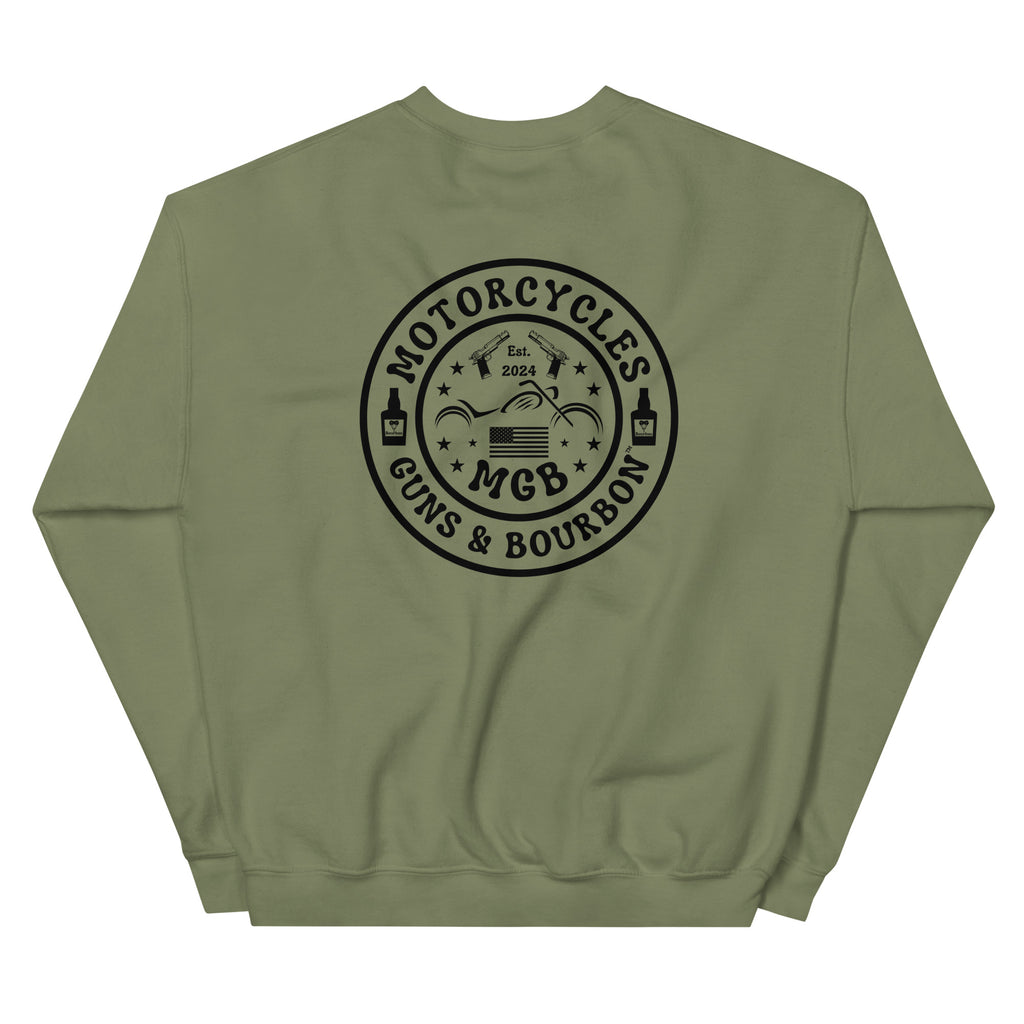 Motorcycles Guns And Bourbon Sweatshirt-MGW Clothing