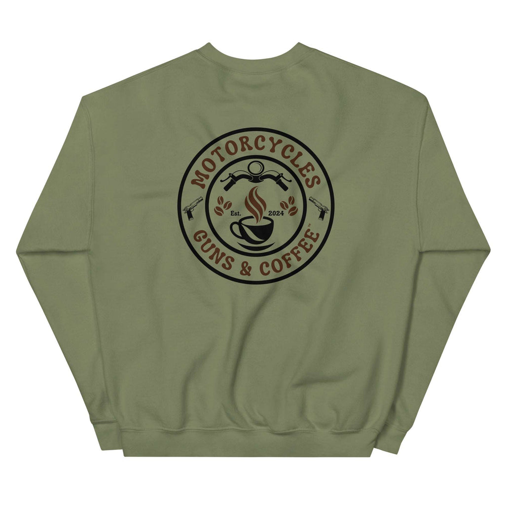 Motorcycles Guns And Coffee Sweatshirt - MGW Clothing