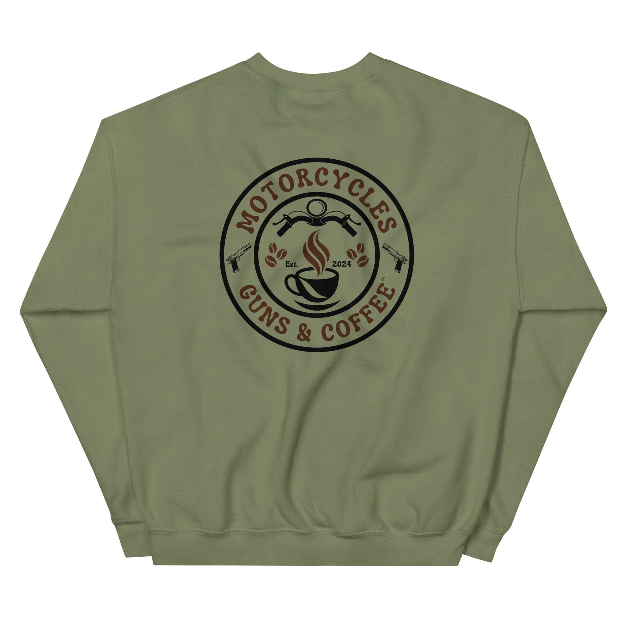 Motorcycles Guns And Coffee Sweatshirt - MGW Clothing
