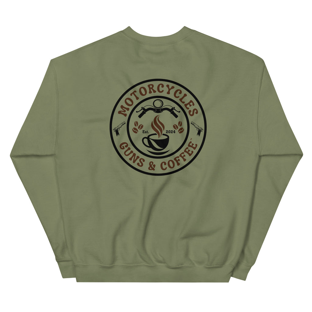 Motorcycles Guns And Coffee Sweatshirt-MGW Clothing